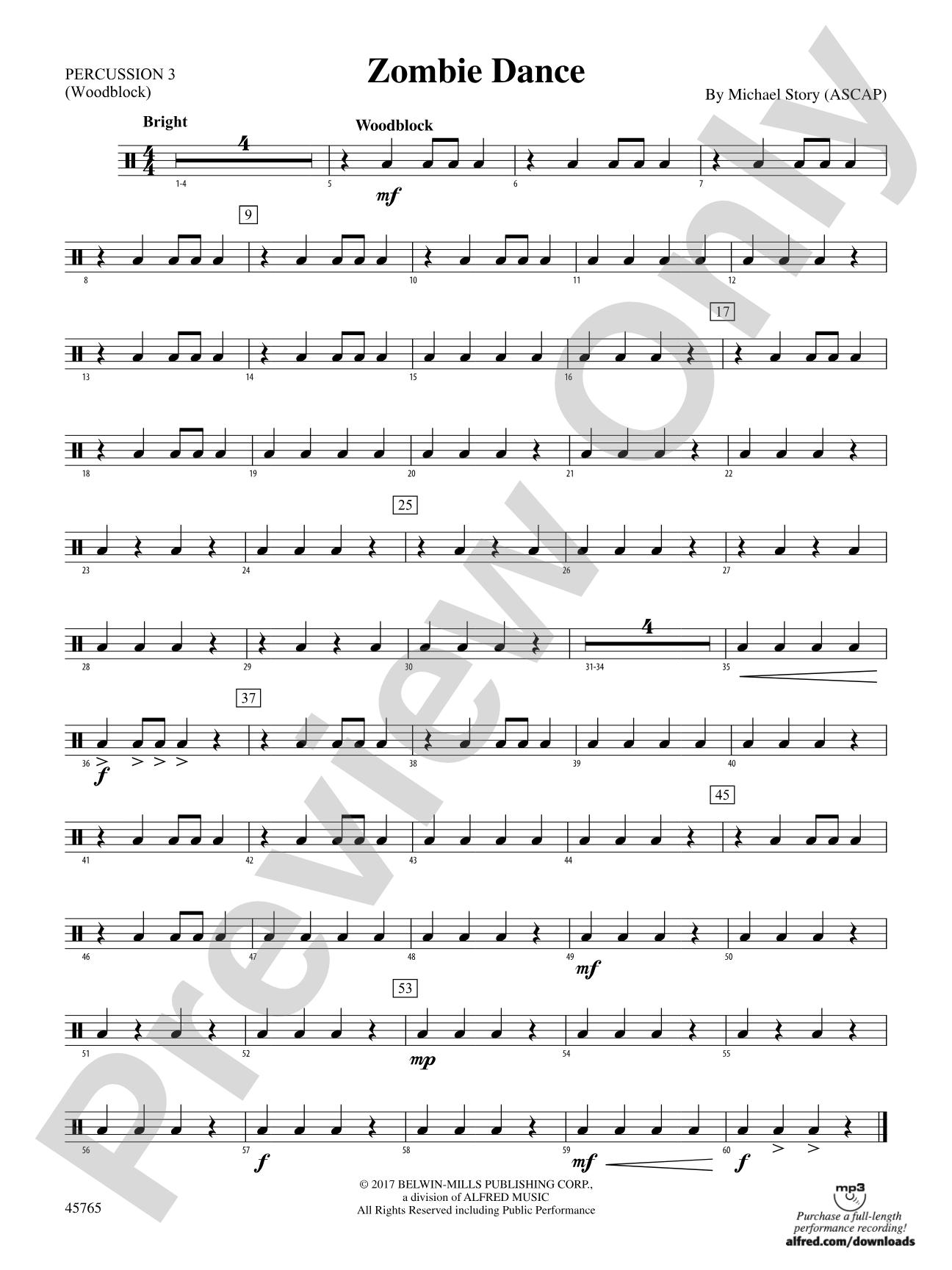 Zombie Dance: 3rd Percussion