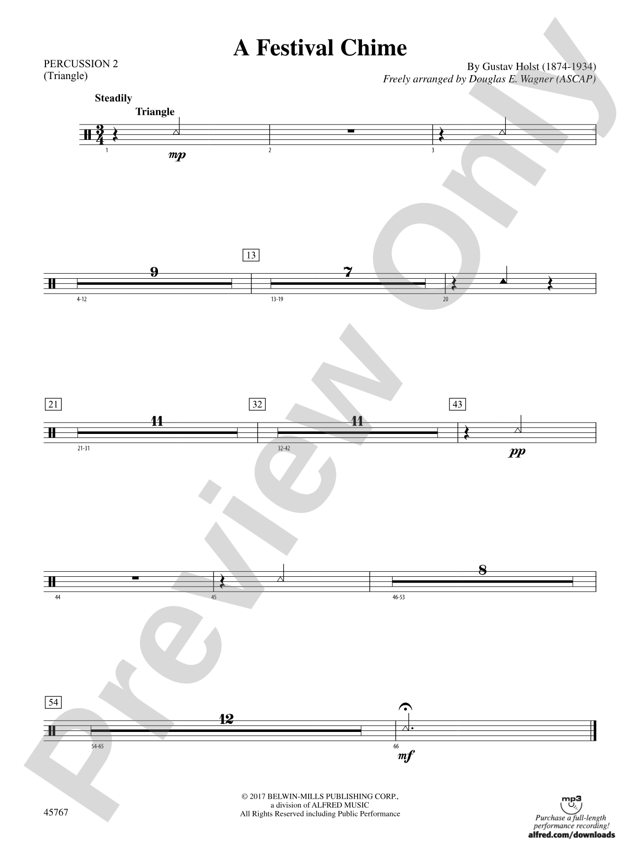 A Festival Chime: 2nd Percussion