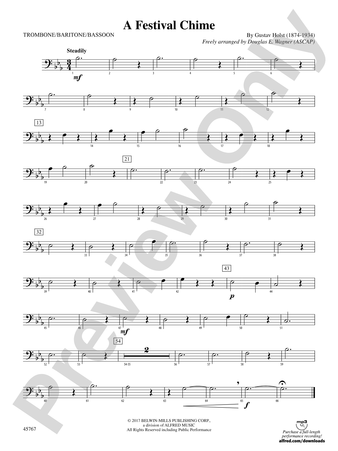A Festival Chime: 1st Trombone
