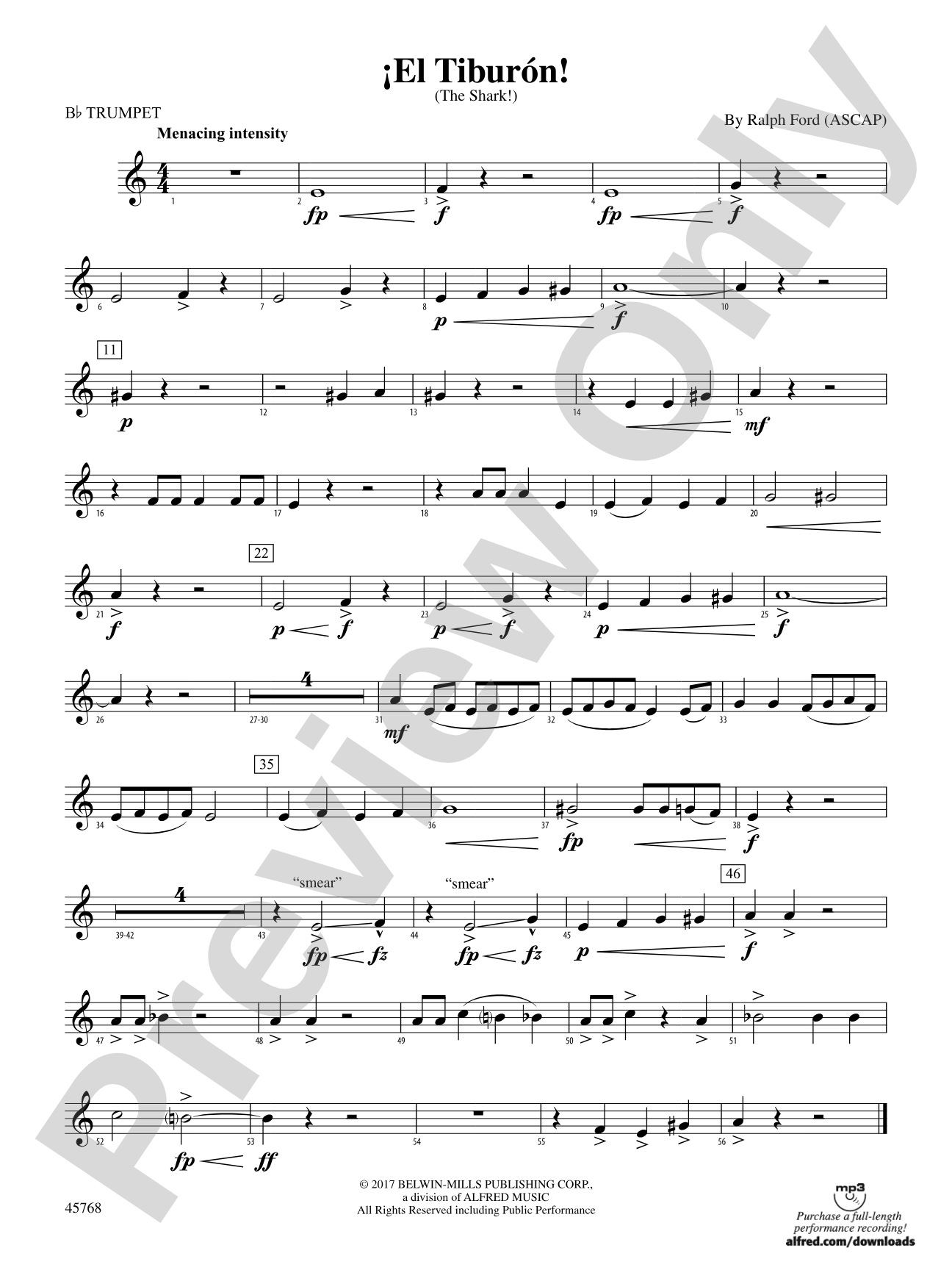 ¡El Tiburón!: 1st B-flat Trumpet