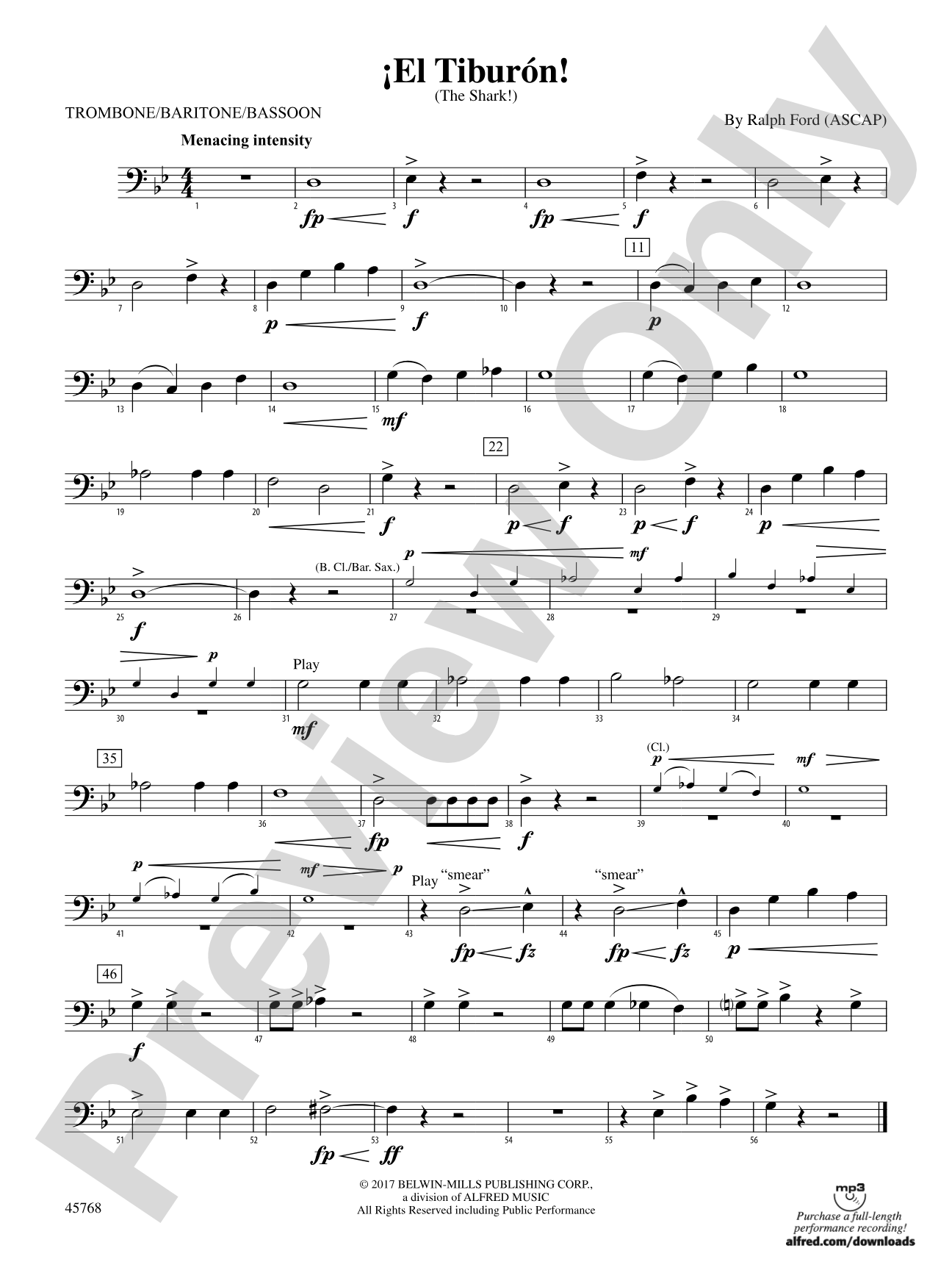 ¡El Tiburón!: 1st Trombone