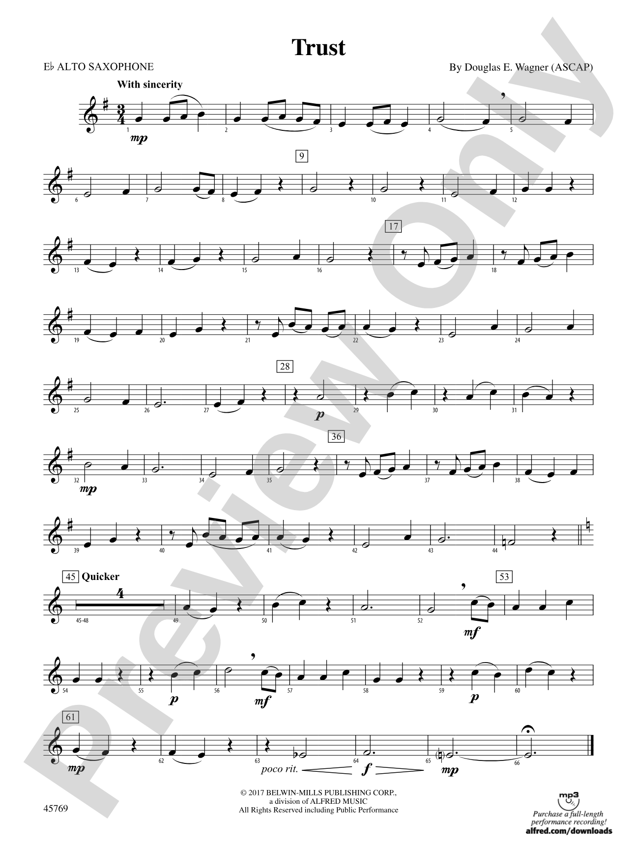 Trust: E-flat Alto Saxophone
