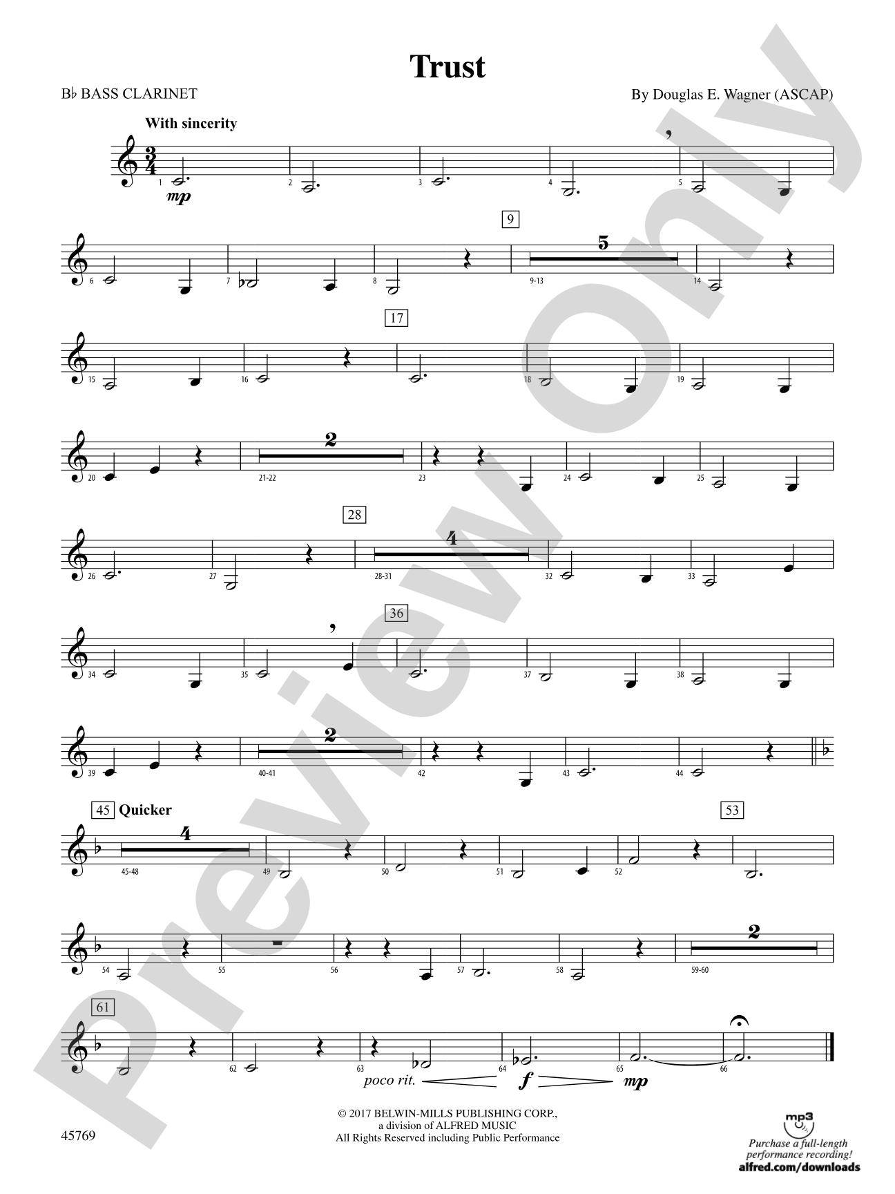 Trust: B-flat Bass Clarinet