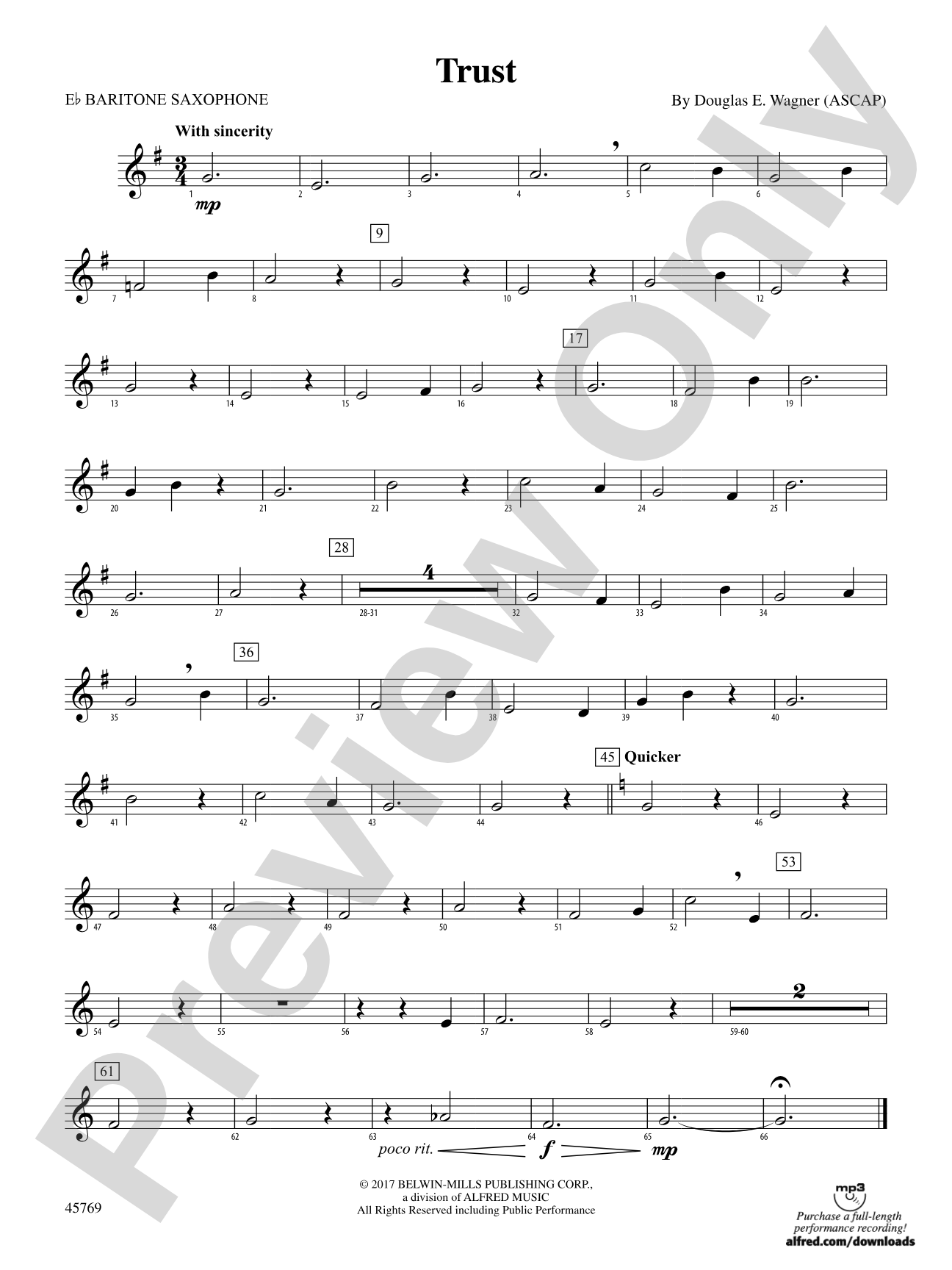 Trust: E-flat Baritone Saxophone