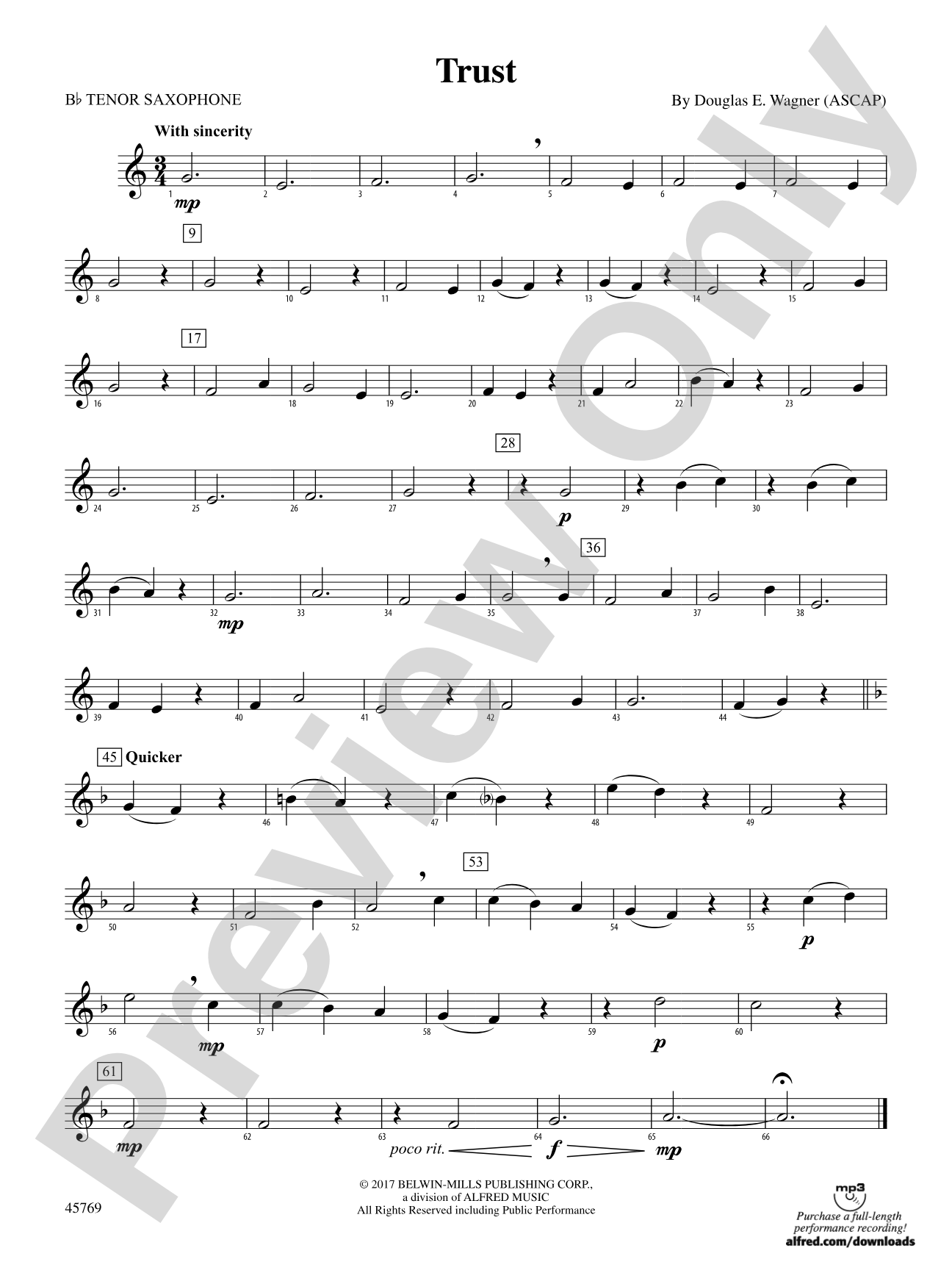 Trust: B-flat Tenor Saxophone