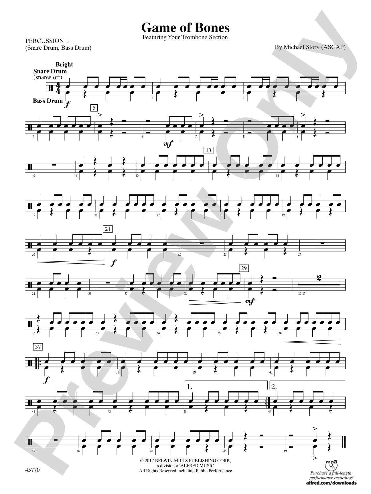 Game of Bones: 1st Percussion