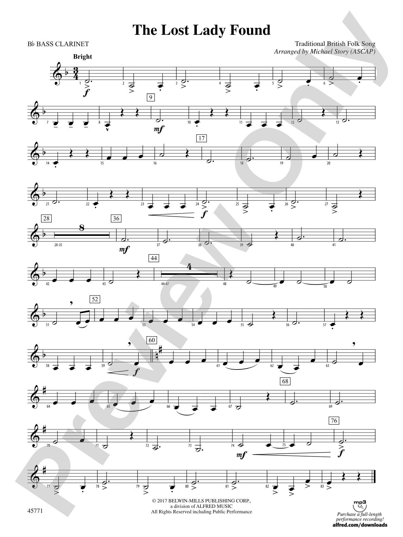 The Lost Lady Found: B-flat Bass Clarinet