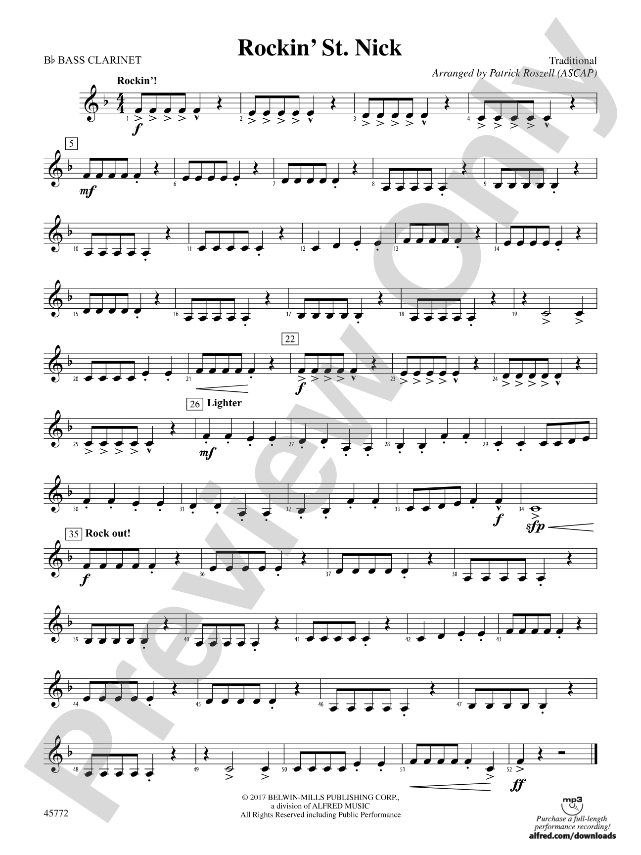 Rockin' St. Nick: B-flat Bass Clarinet