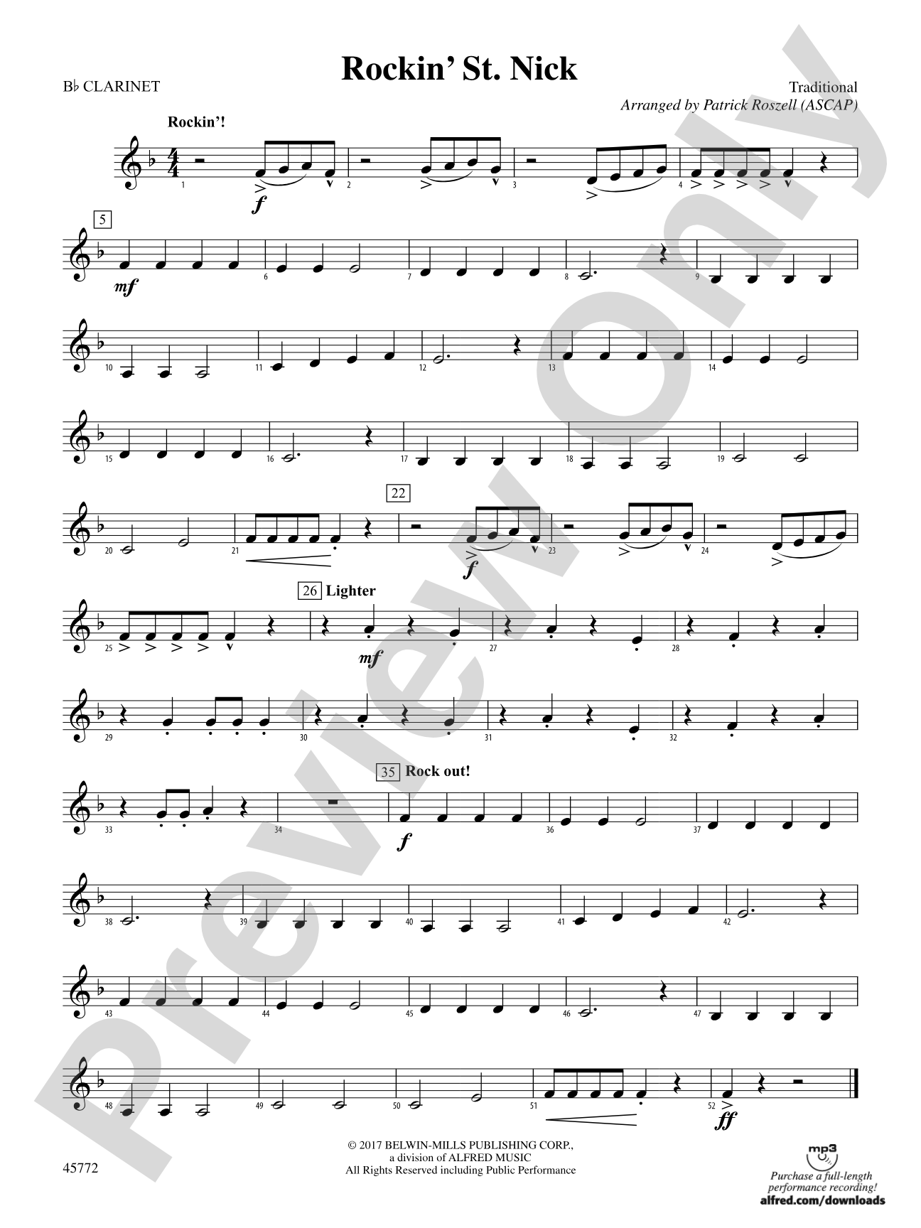 Rockin' St. Nick: 1st B-flat Clarinet
