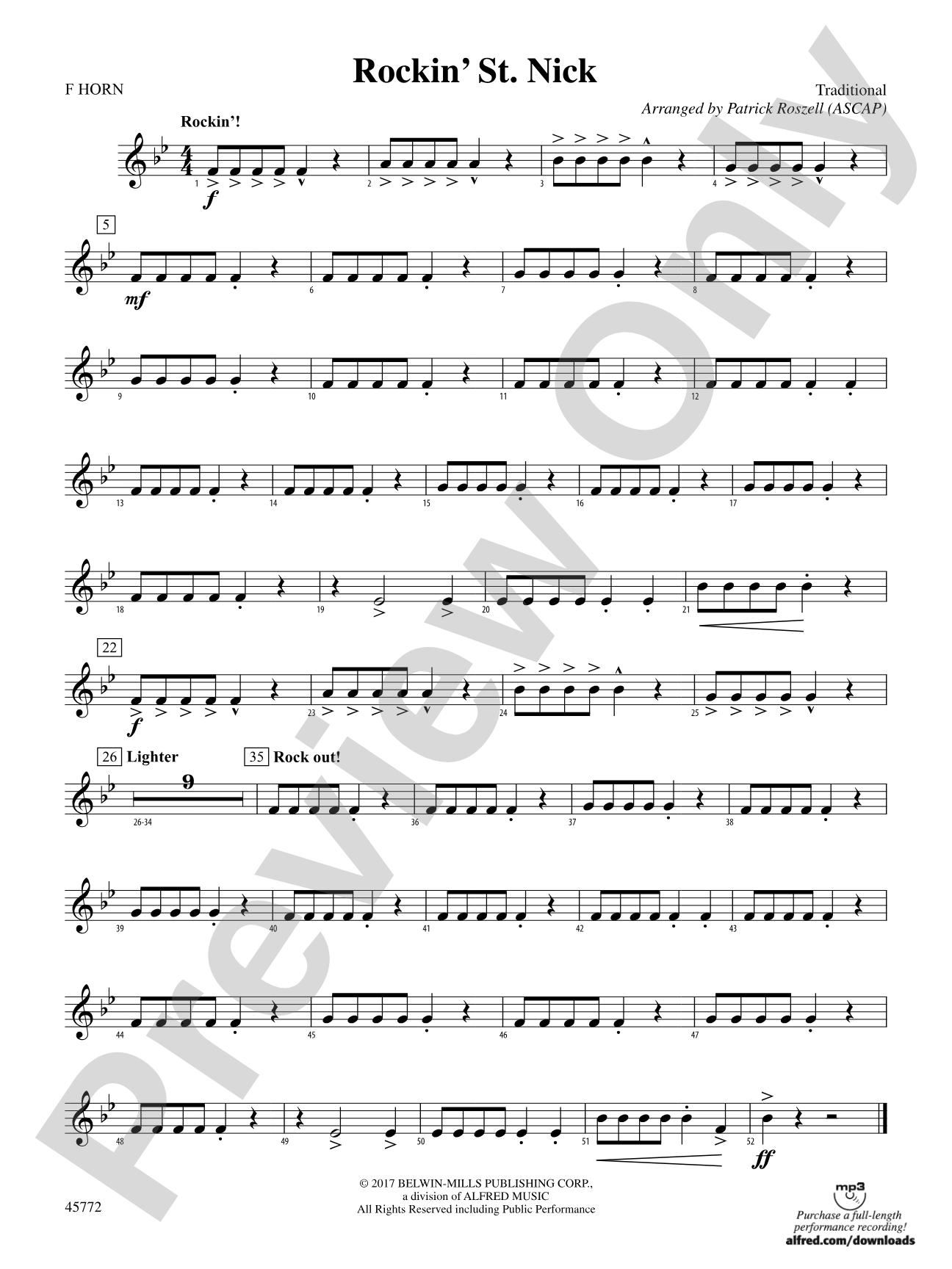 Rockin' St. Nick: 1st F Horn