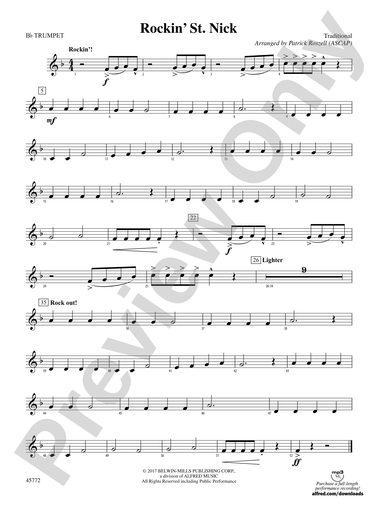 Rockin' St. Nick: 1st B-flat Trumpet