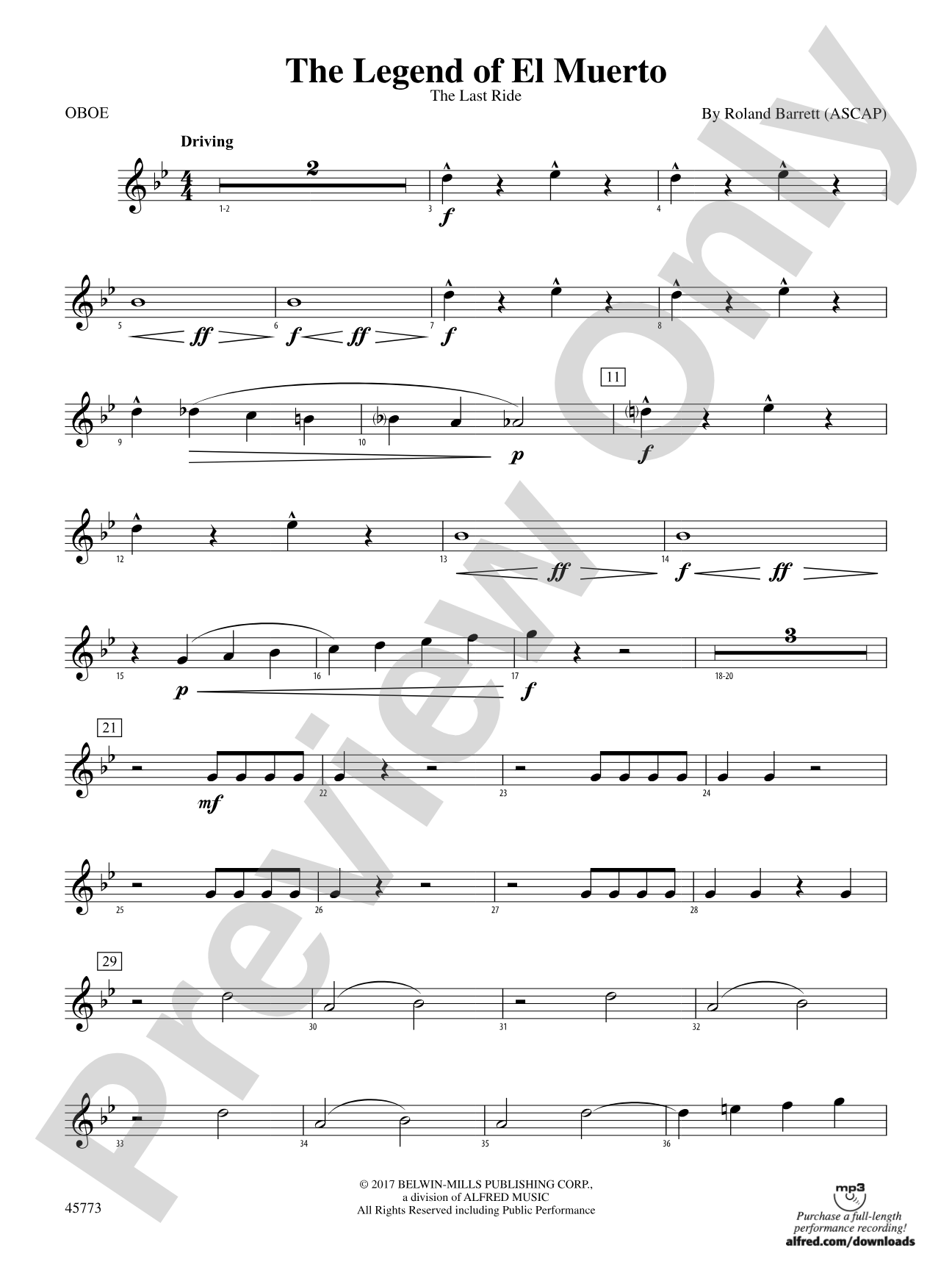 The Legend of El Muerto: Oboe