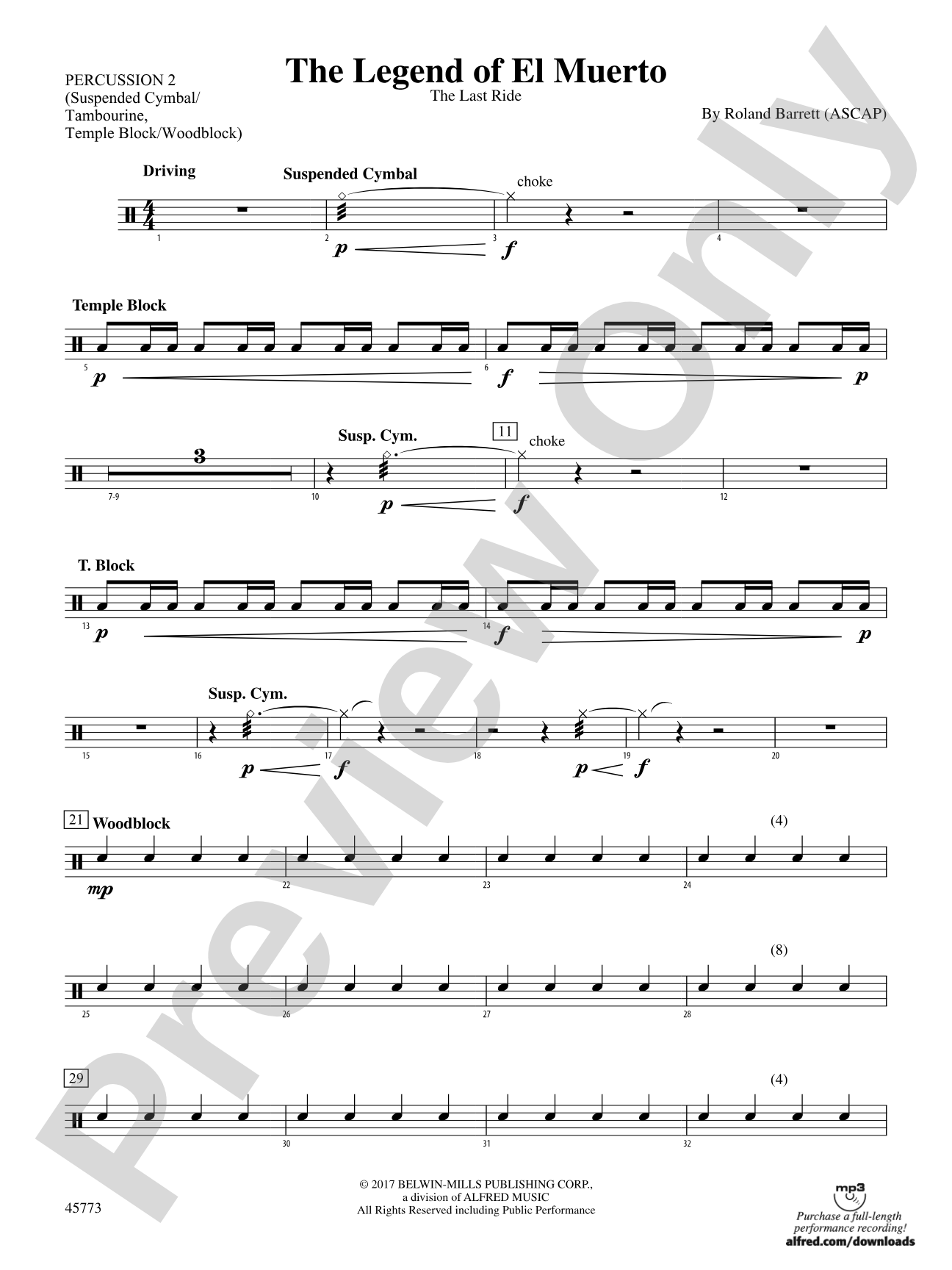 The Legend of El Muerto: 2nd Percussion