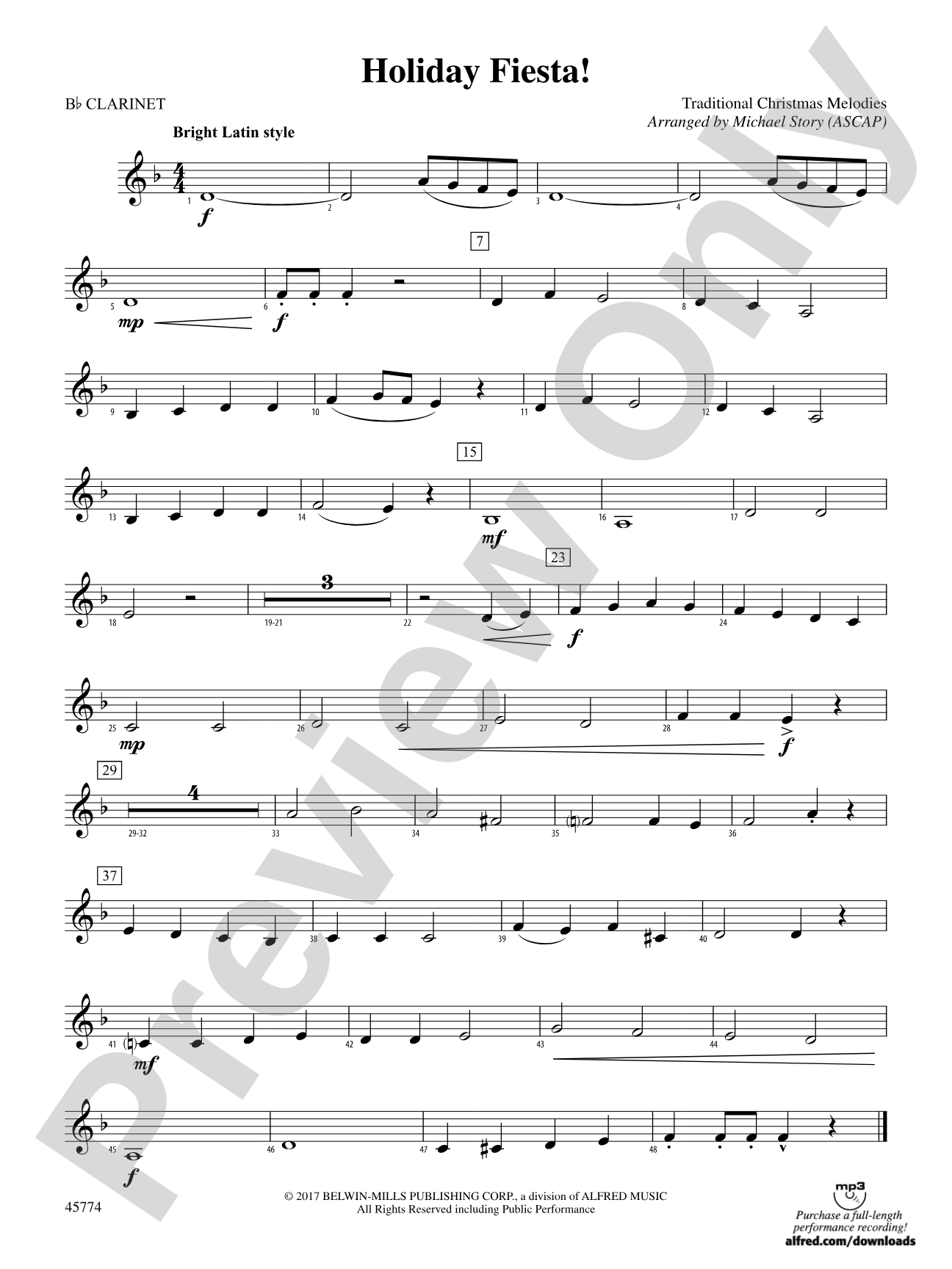 Holiday Fiesta!: 1st B-flat Clarinet