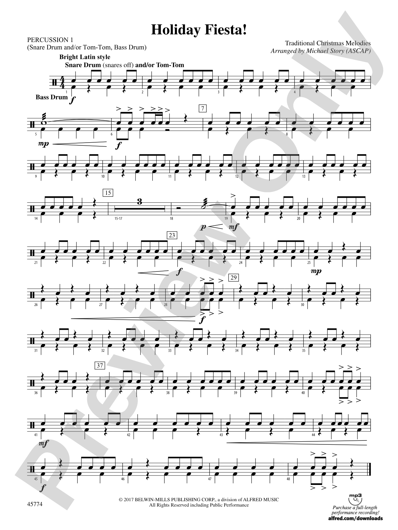 Holiday Fiesta!: 1st Percussion