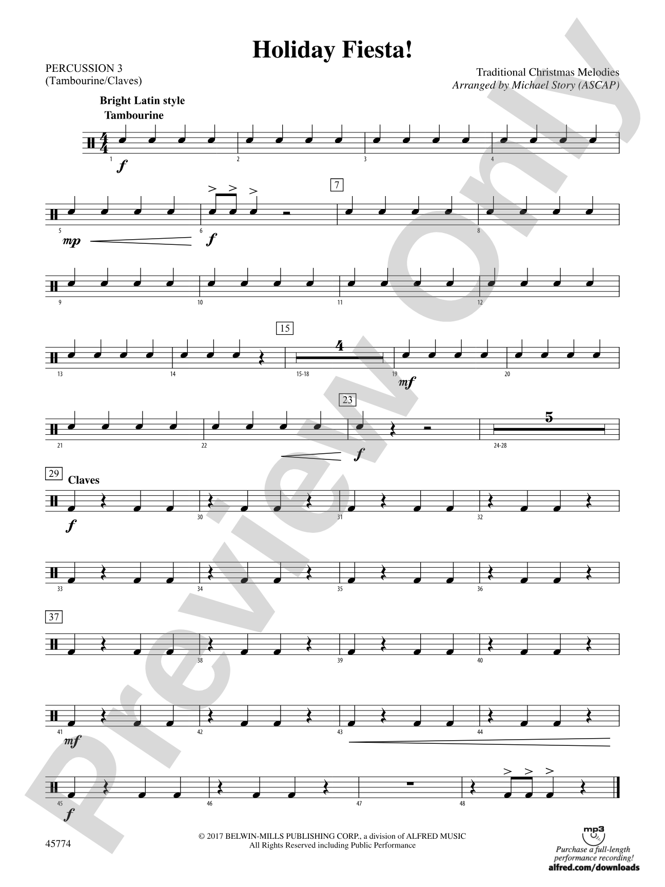 Holiday Fiesta!: 3rd Percussion