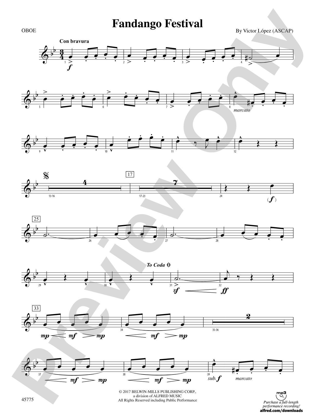 Fandango Festival: Oboe