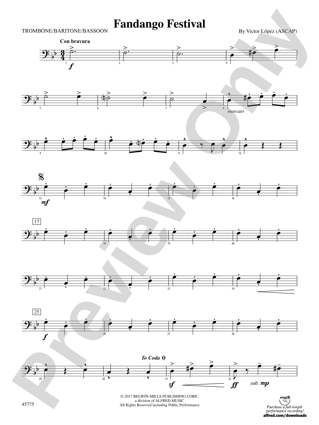 Fandango Festival: 1st Trombone