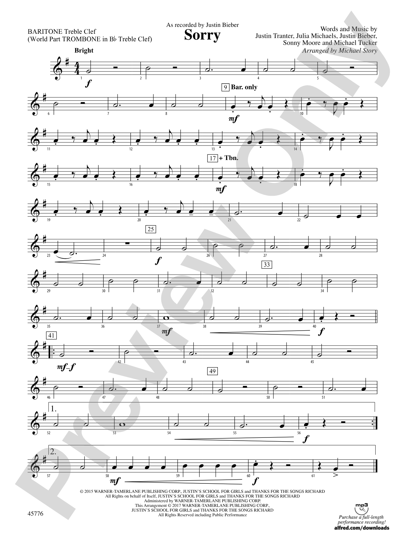 Sorry: Baritone T.C.