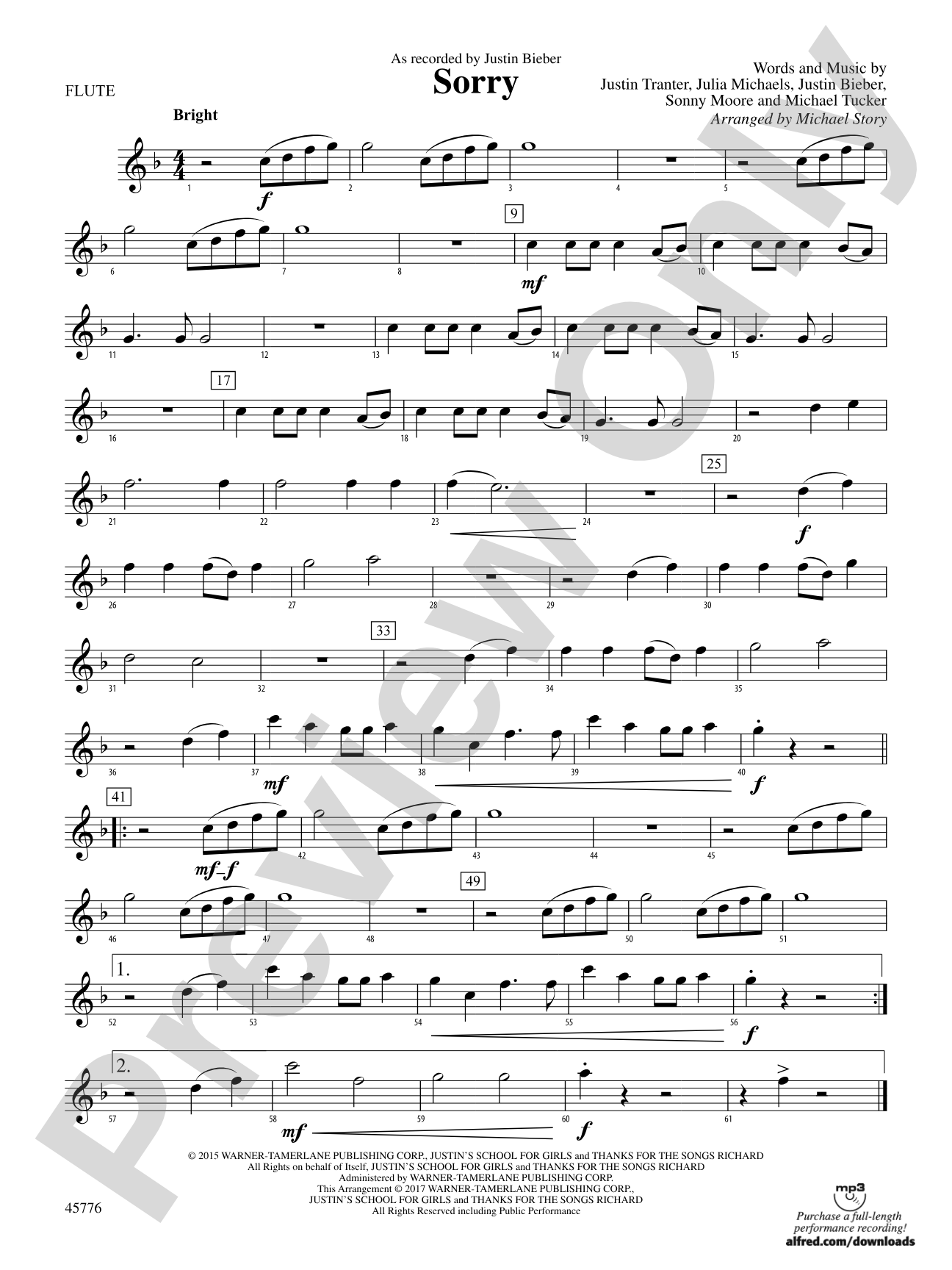 Sorry: Flute