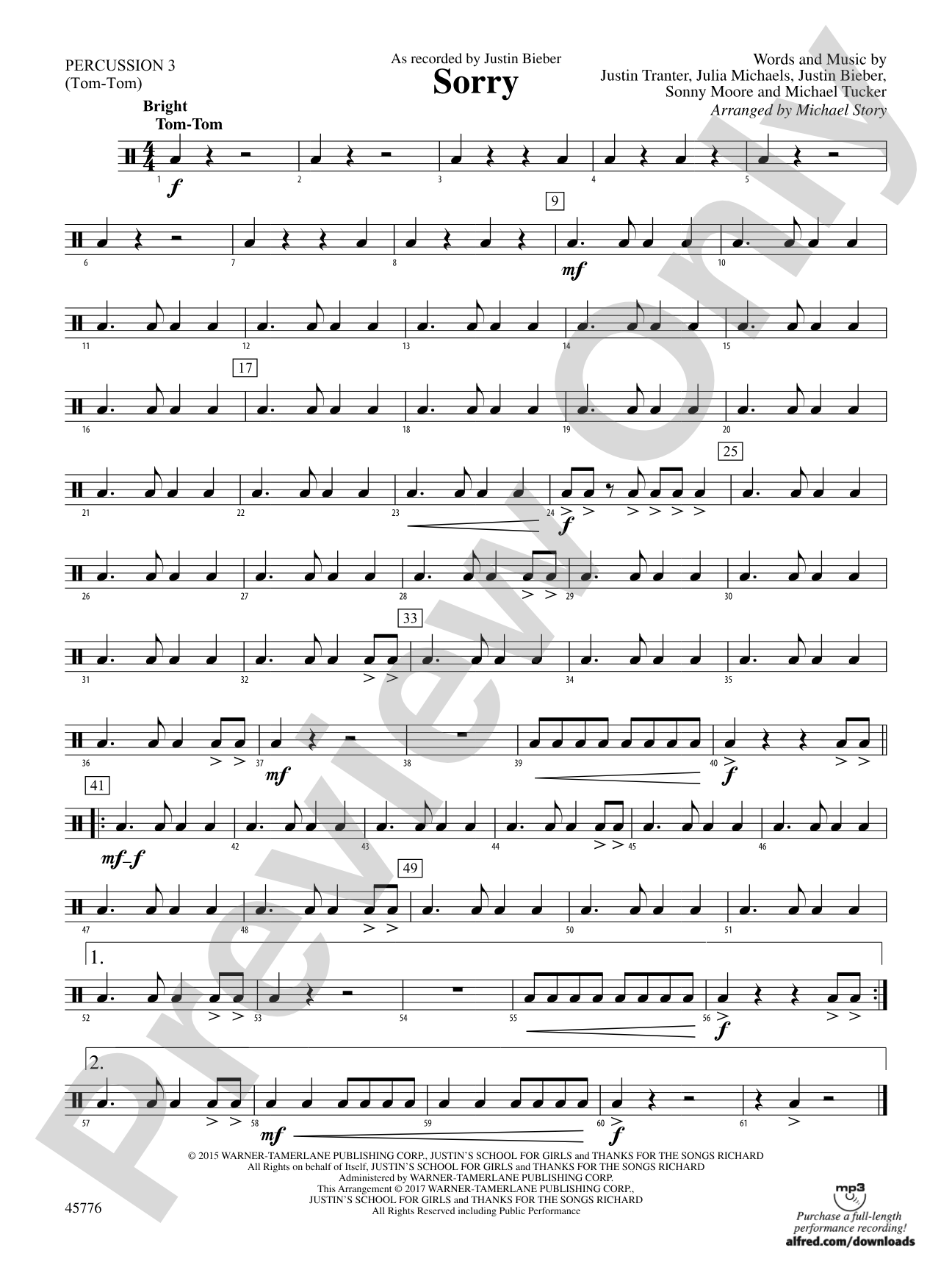 Sorry: 3rd Percussion