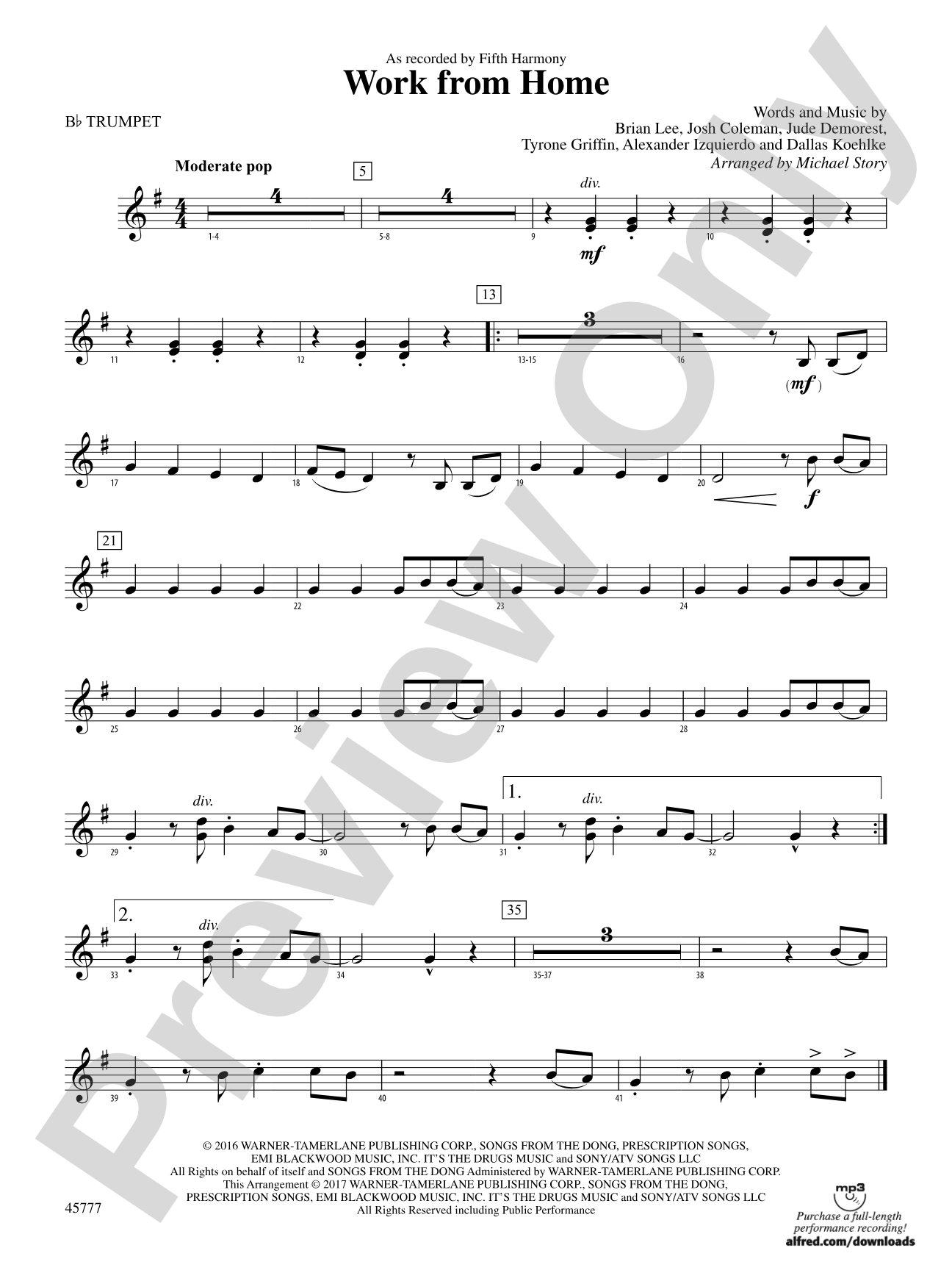 Work from Home: 1st B-flat Trumpet