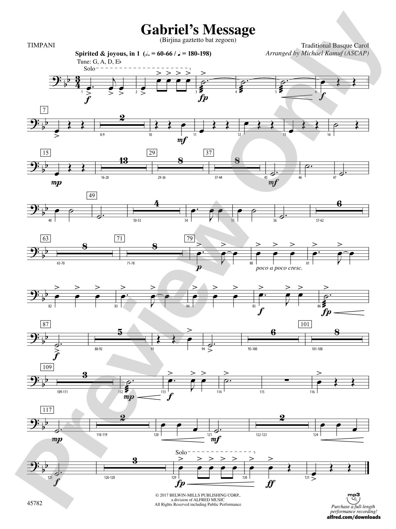 Gabriel's Message: Timpani