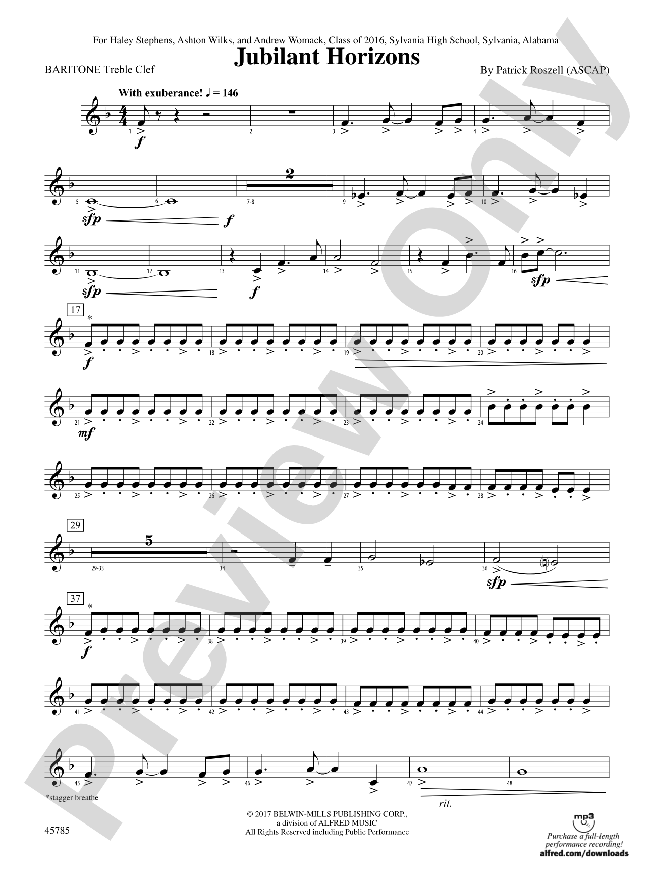 Jubilant Horizons: Baritone T.C.