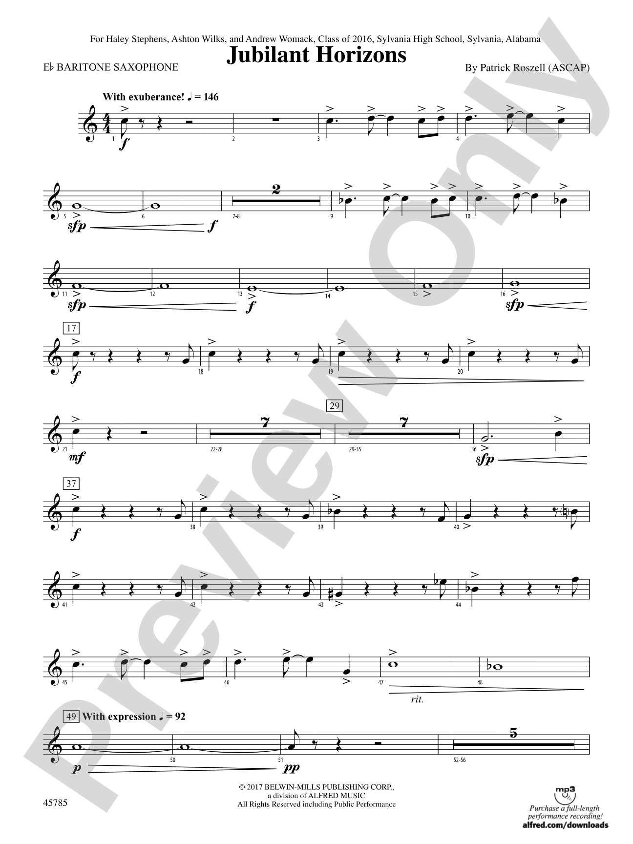 Jubilant Horizons: E-flat Baritone Saxophone