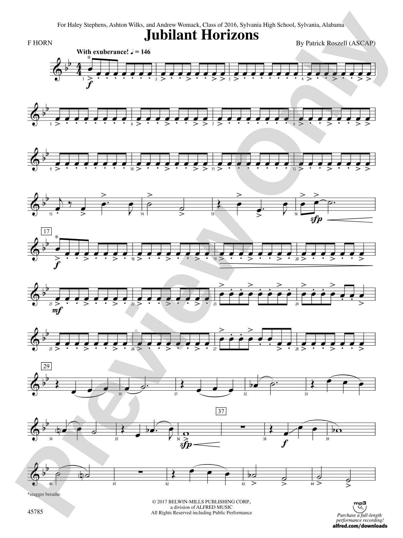 Jubilant Horizons: 1st F Horn