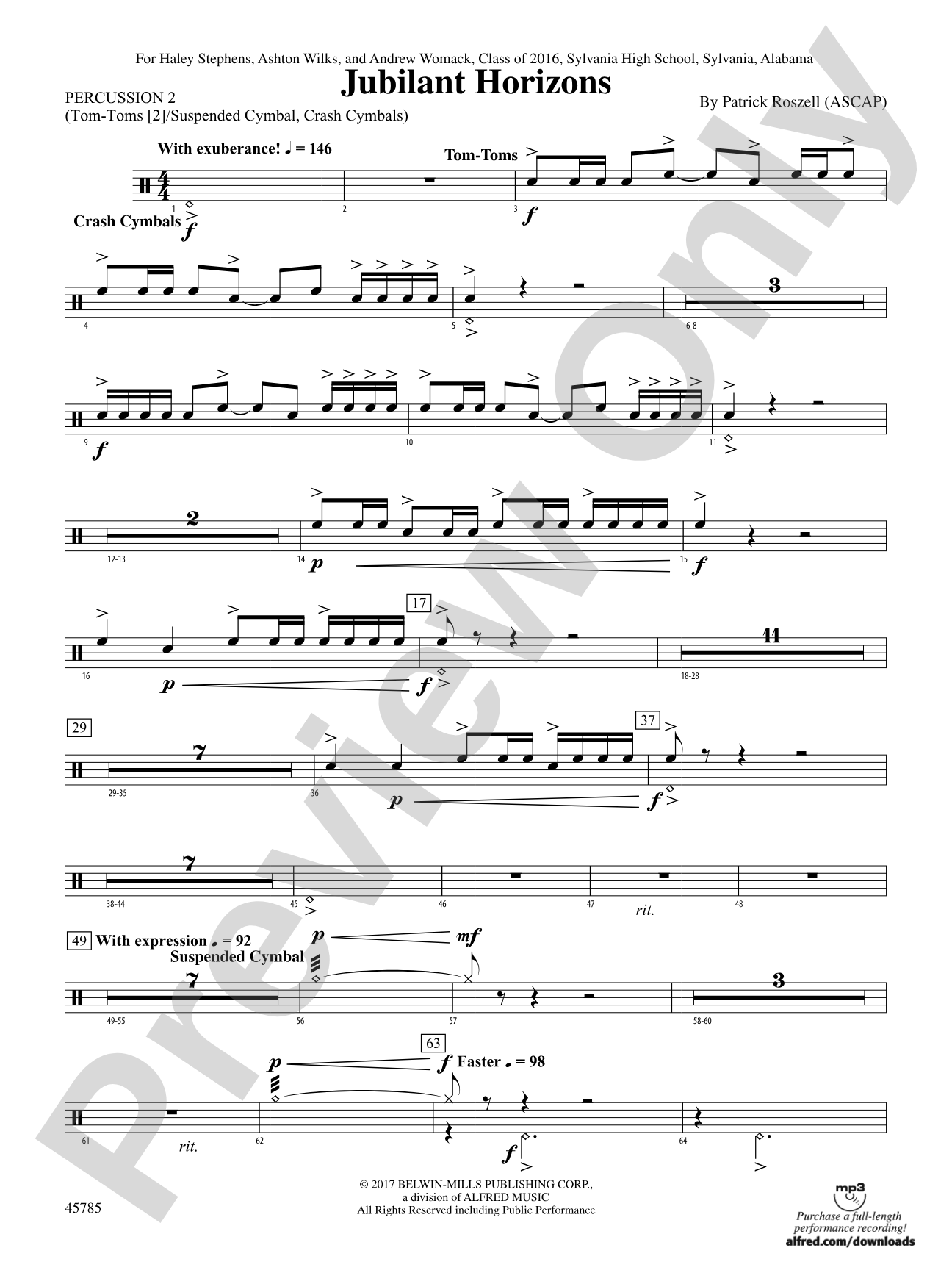 Jubilant Horizons: 2nd Percussion