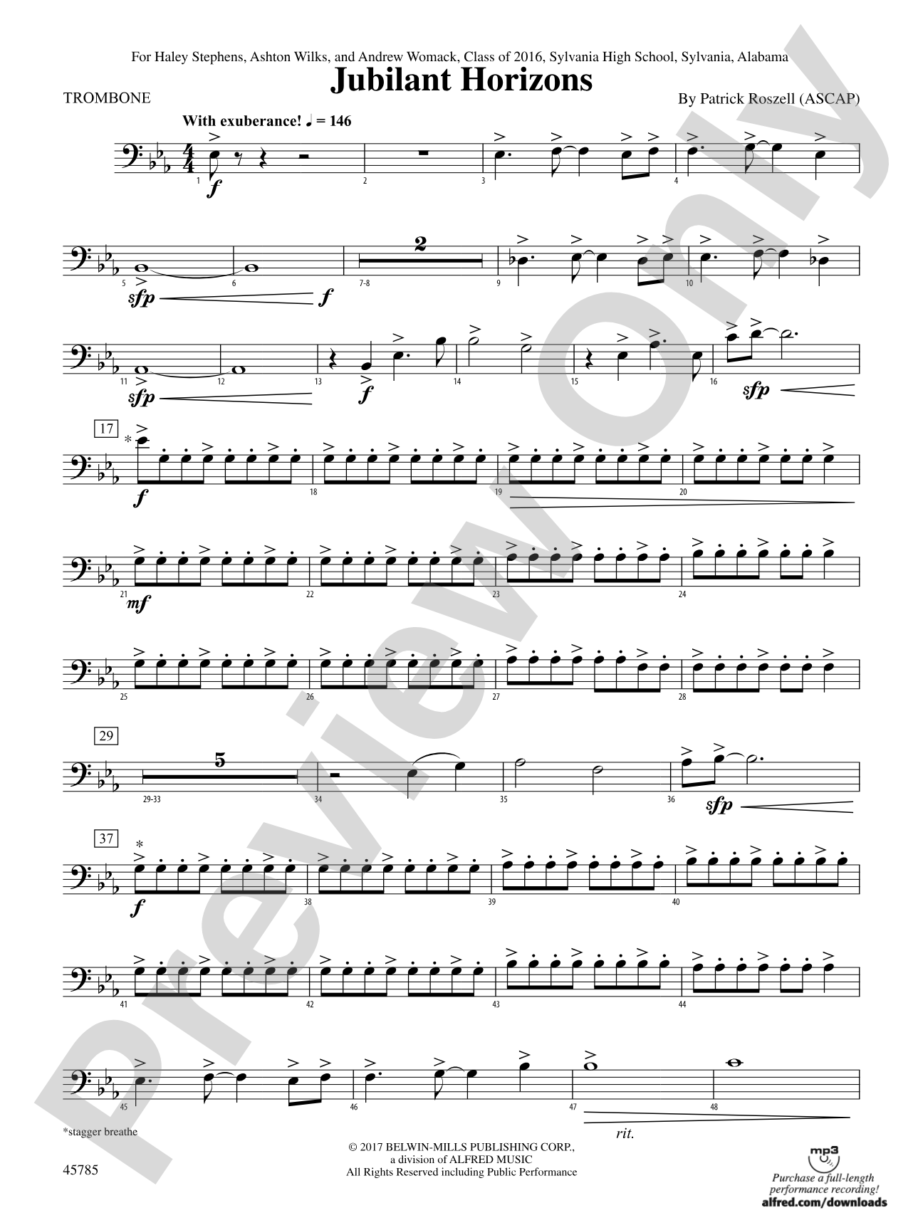 Jubilant Horizons: 1st Trombone