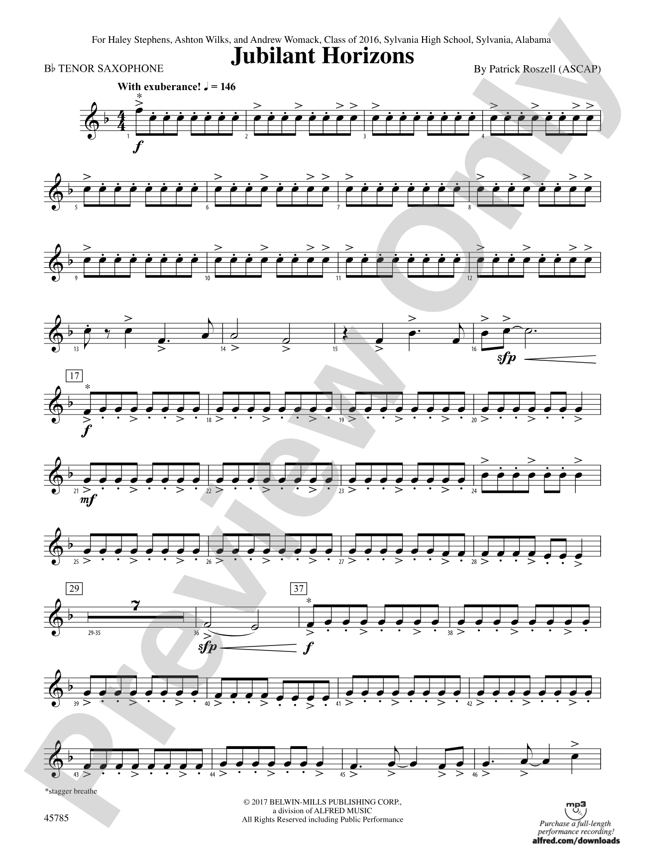 Jubilant Horizons: B-flat Tenor Saxophone
