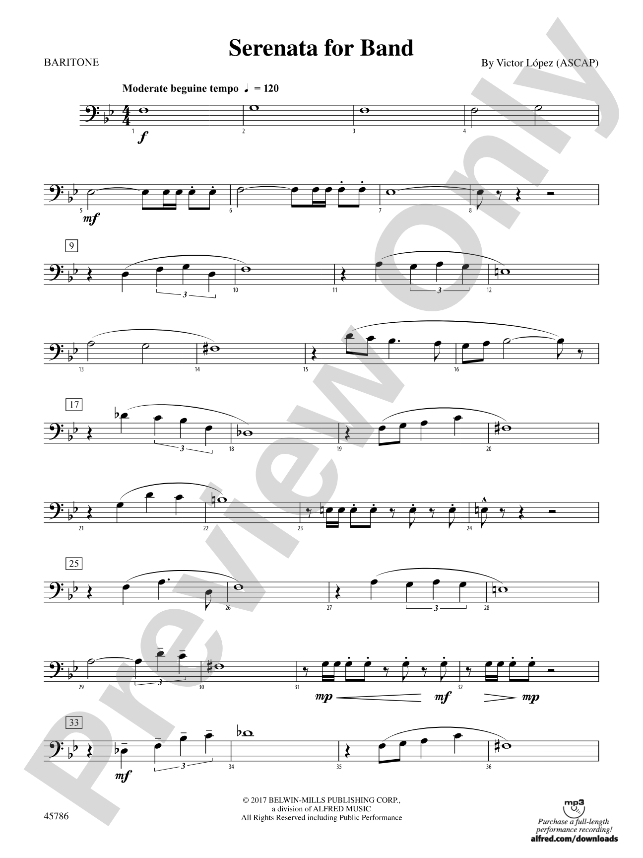 Serenata for Band: Baritone B.C.