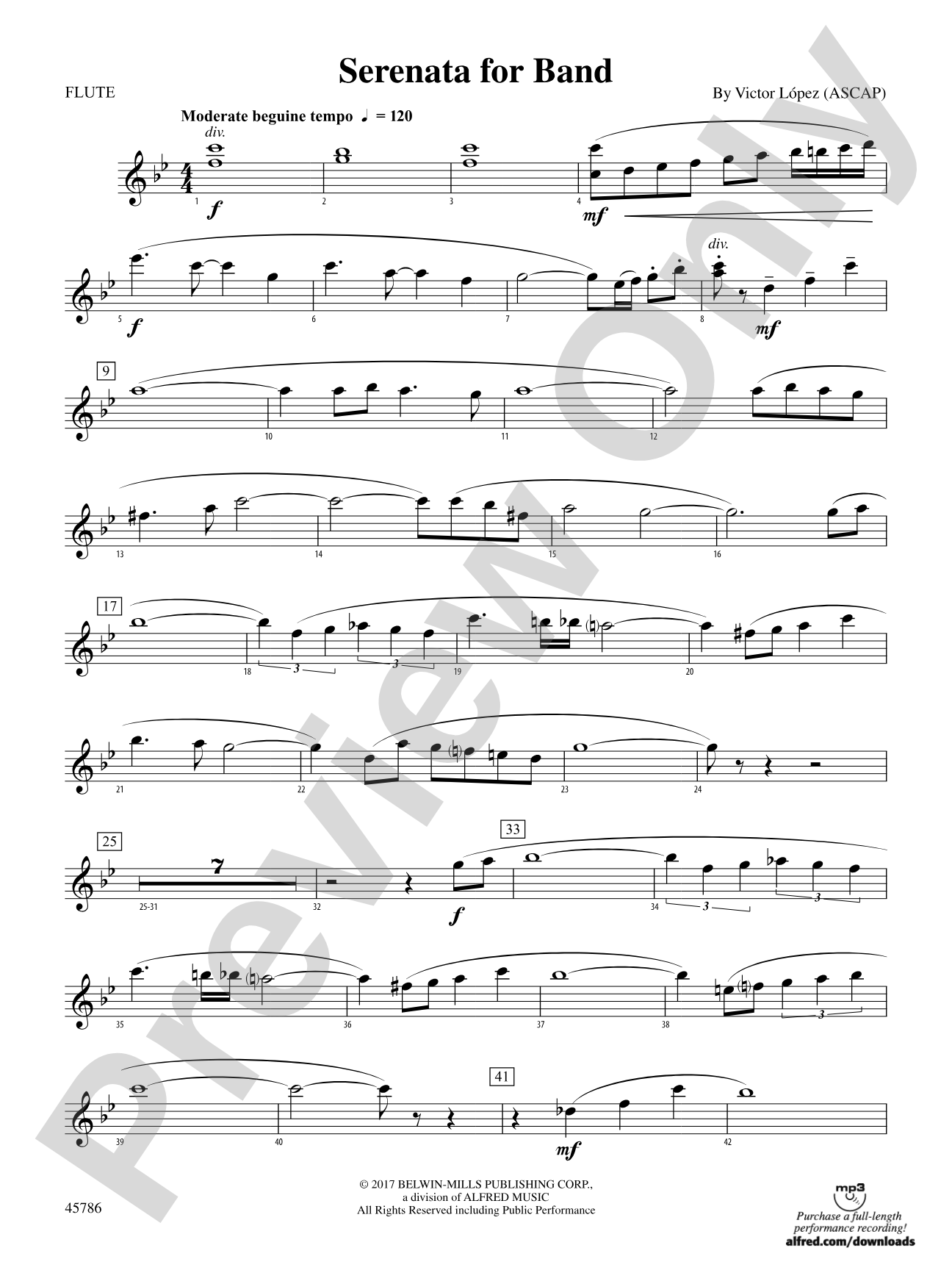 Serenata for Band: Flute