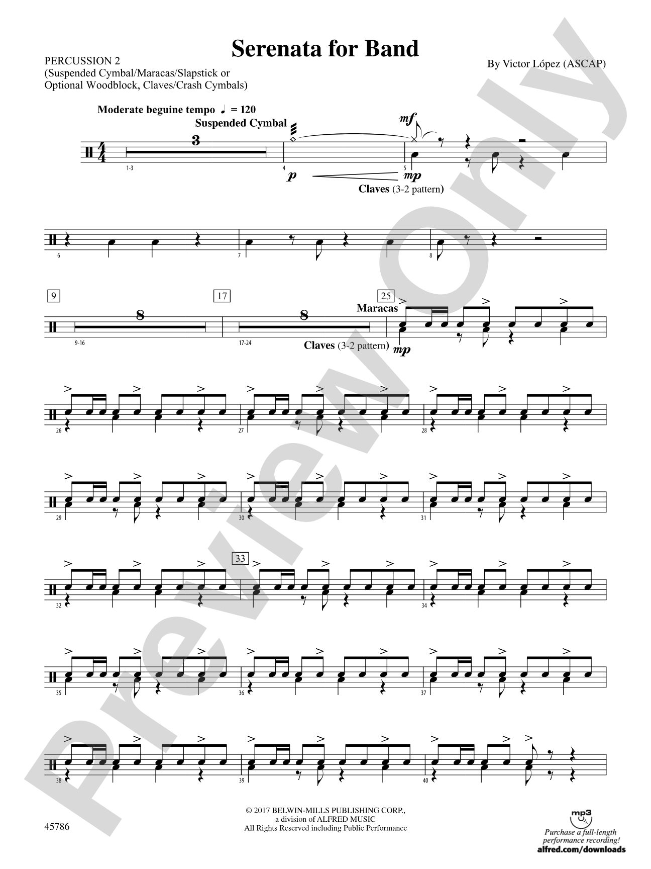 Serenata for Band: 2nd Percussion