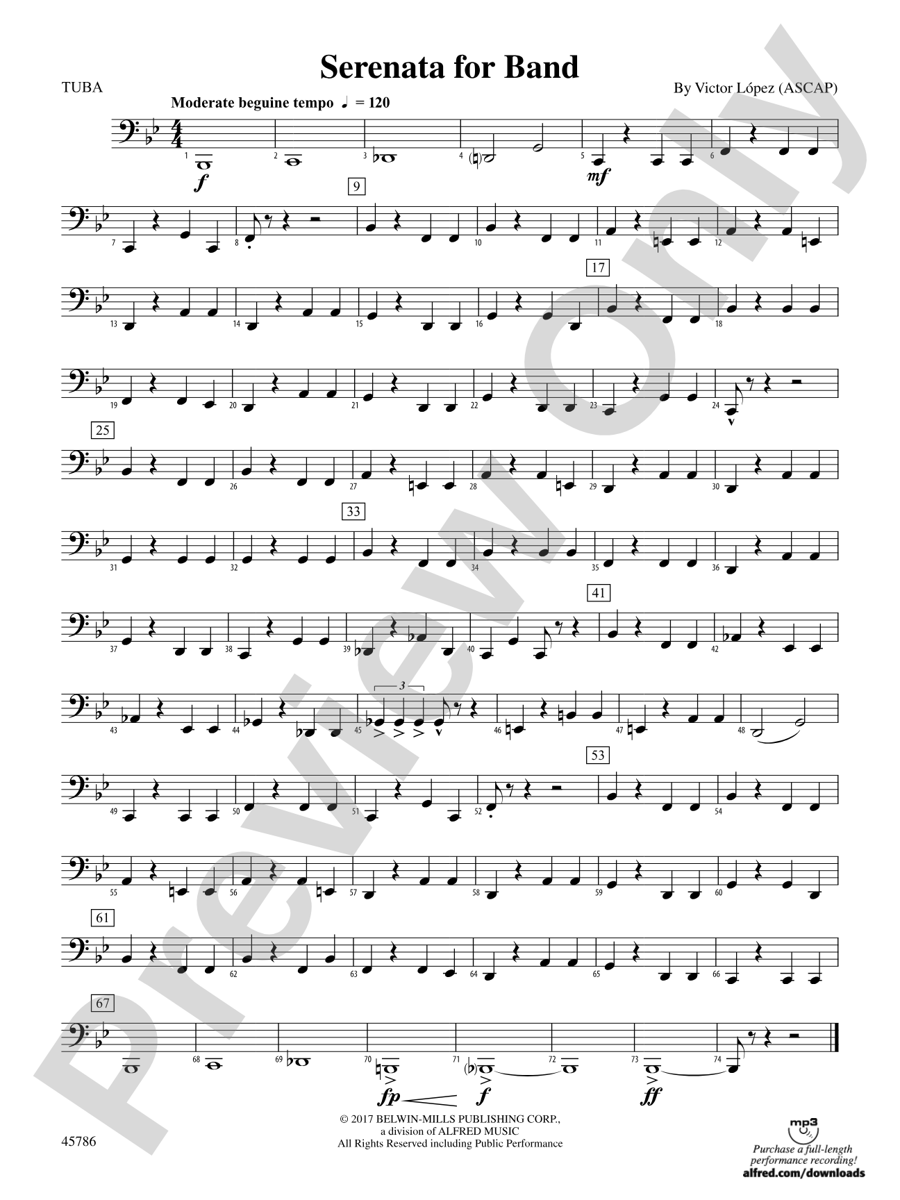 Serenata for Band: Tuba