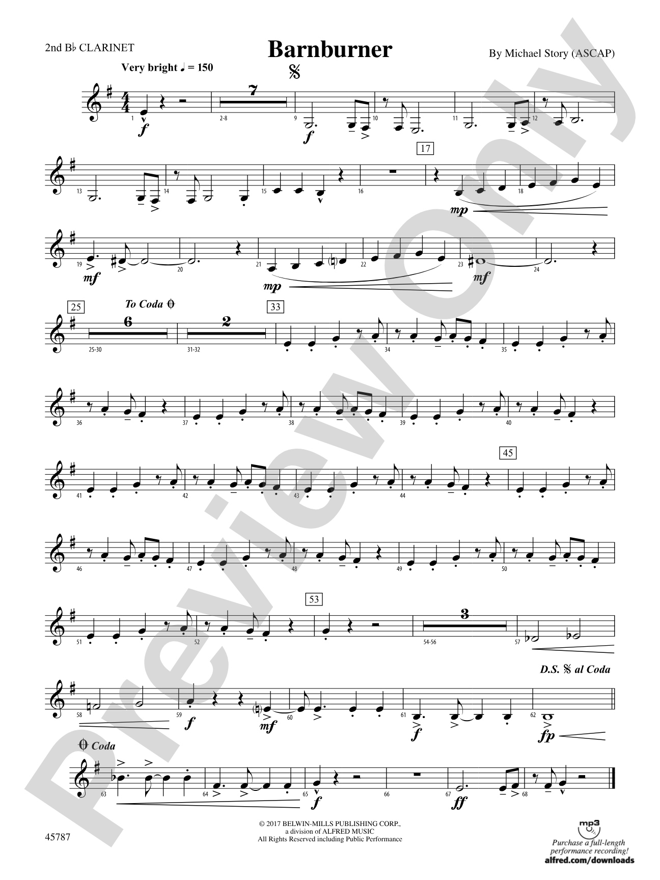 Barnburner: 2nd B-flat Clarinet