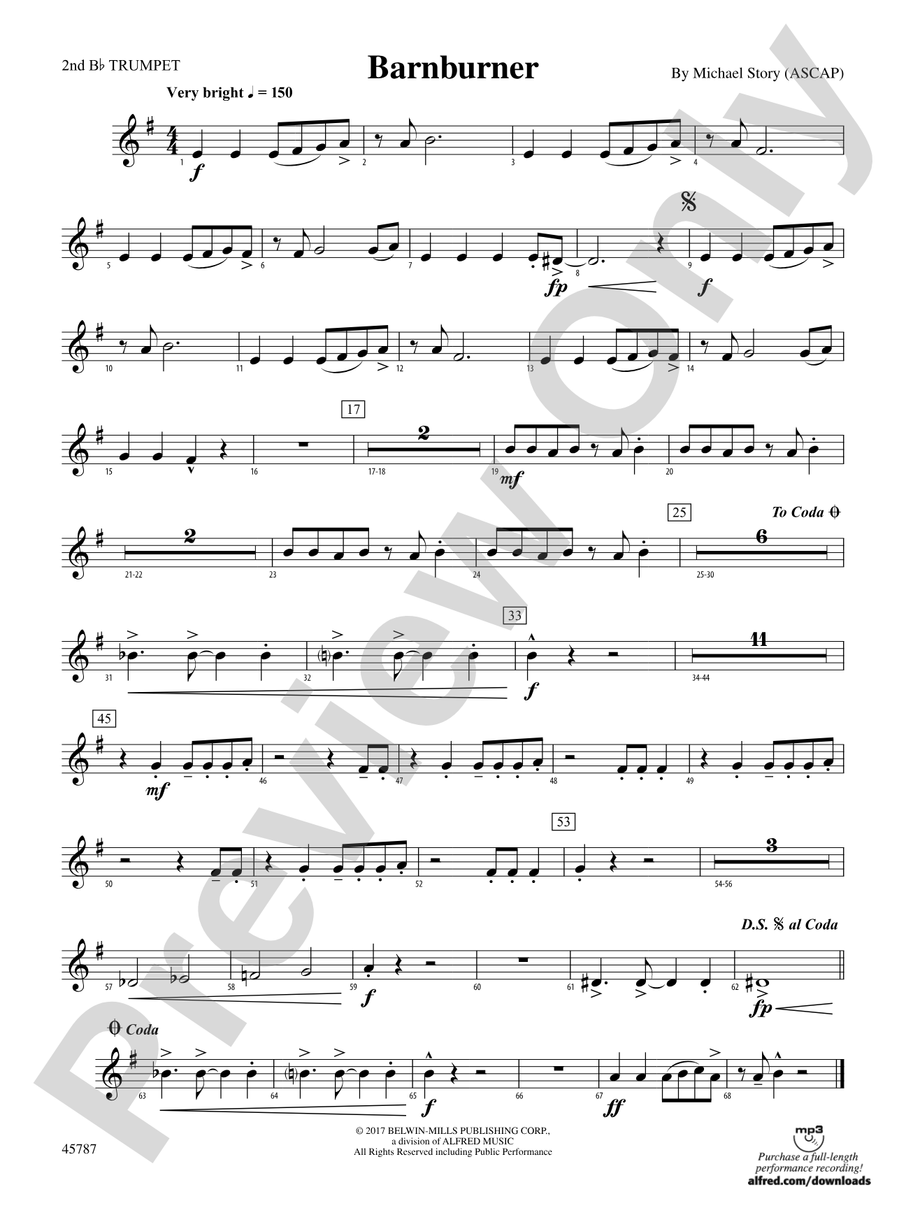 Barnburner: 2nd B-flat Trumpet
