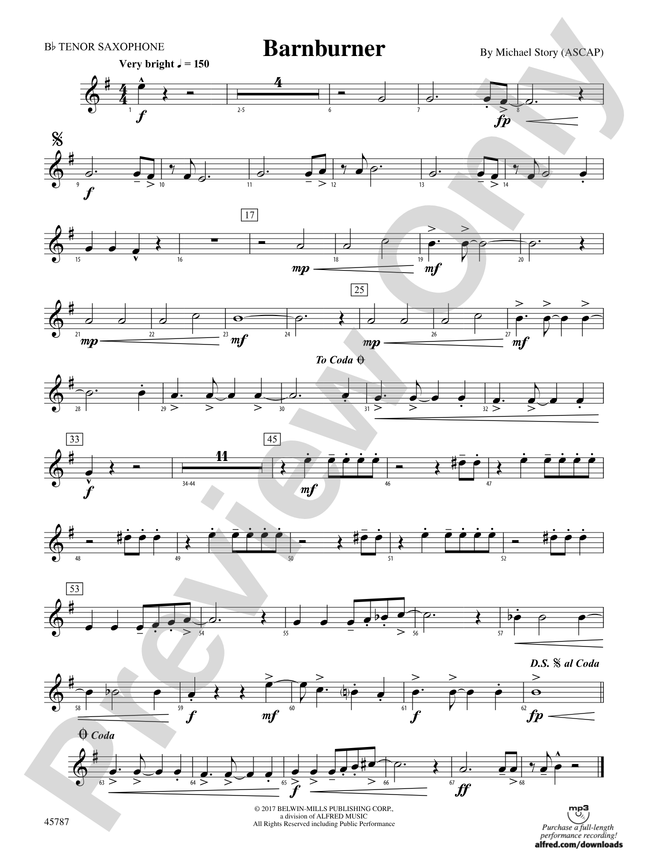 Barnburner: B-flat Tenor Saxophone