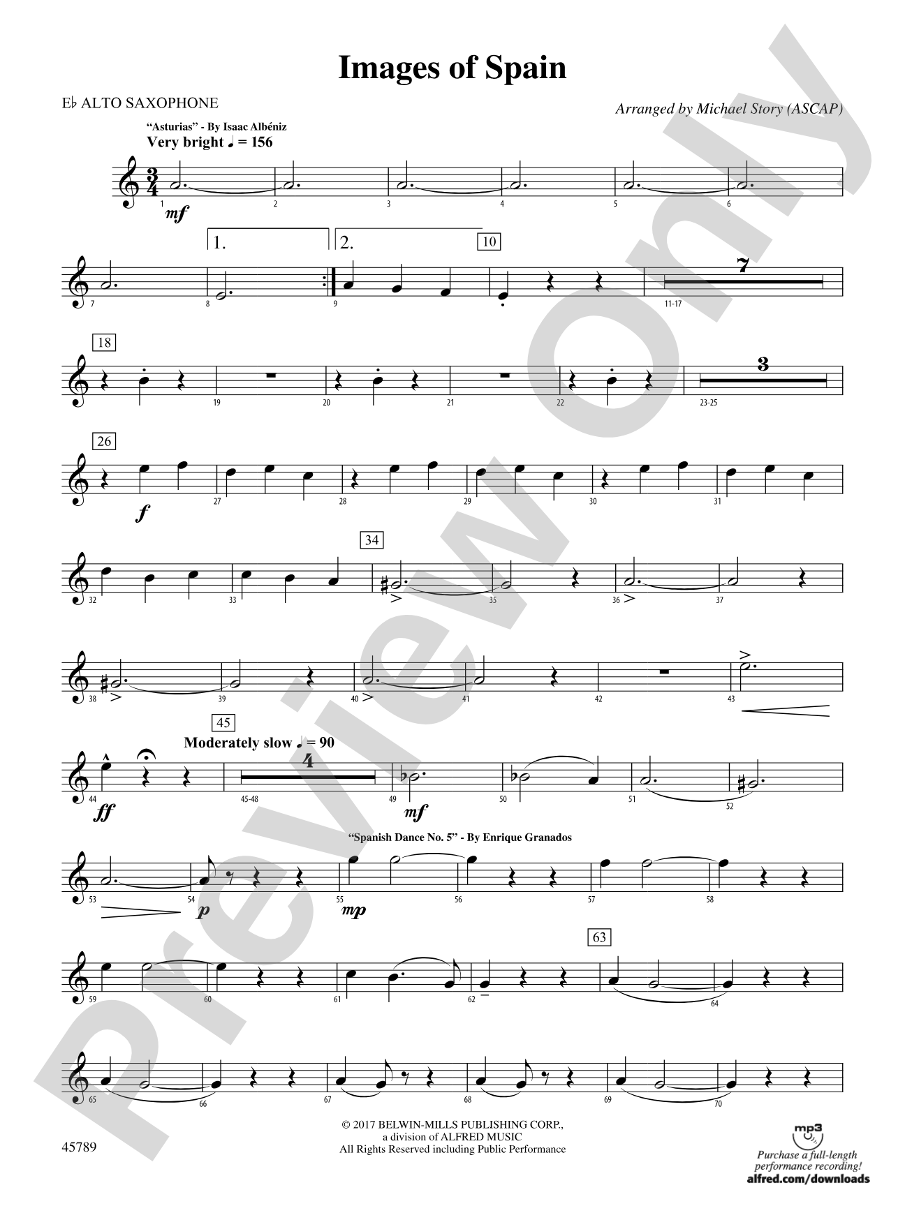 Images of Spain: E-flat Alto Saxophone