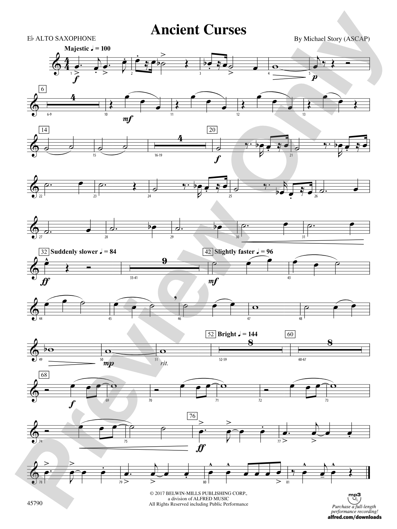 Ancient Curses: E-flat Alto Saxophone