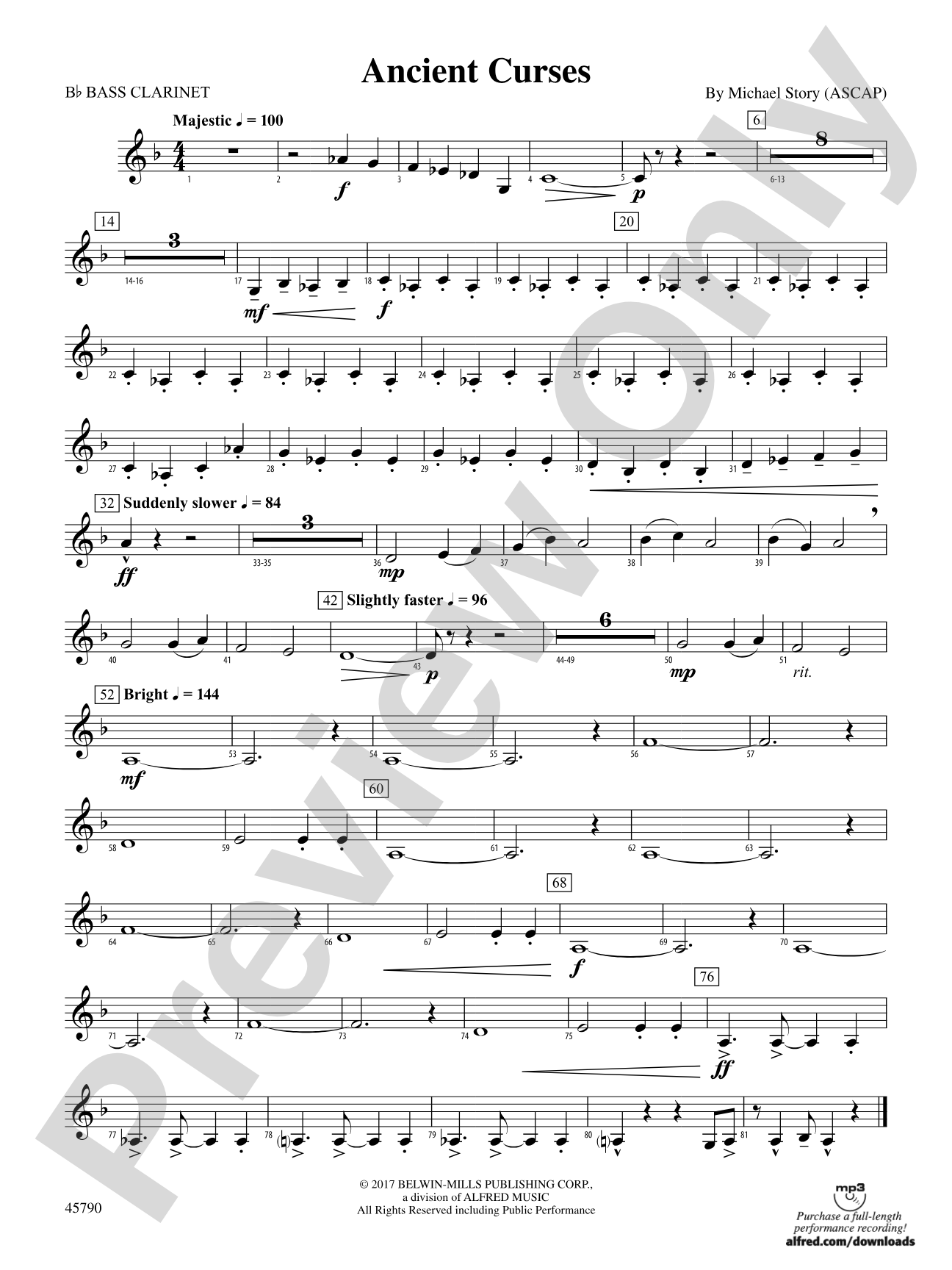 Ancient Curses: B-flat Bass Clarinet