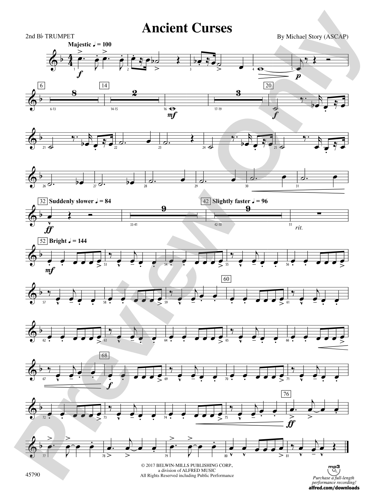 Ancient Curses: 2nd B-flat Trumpet