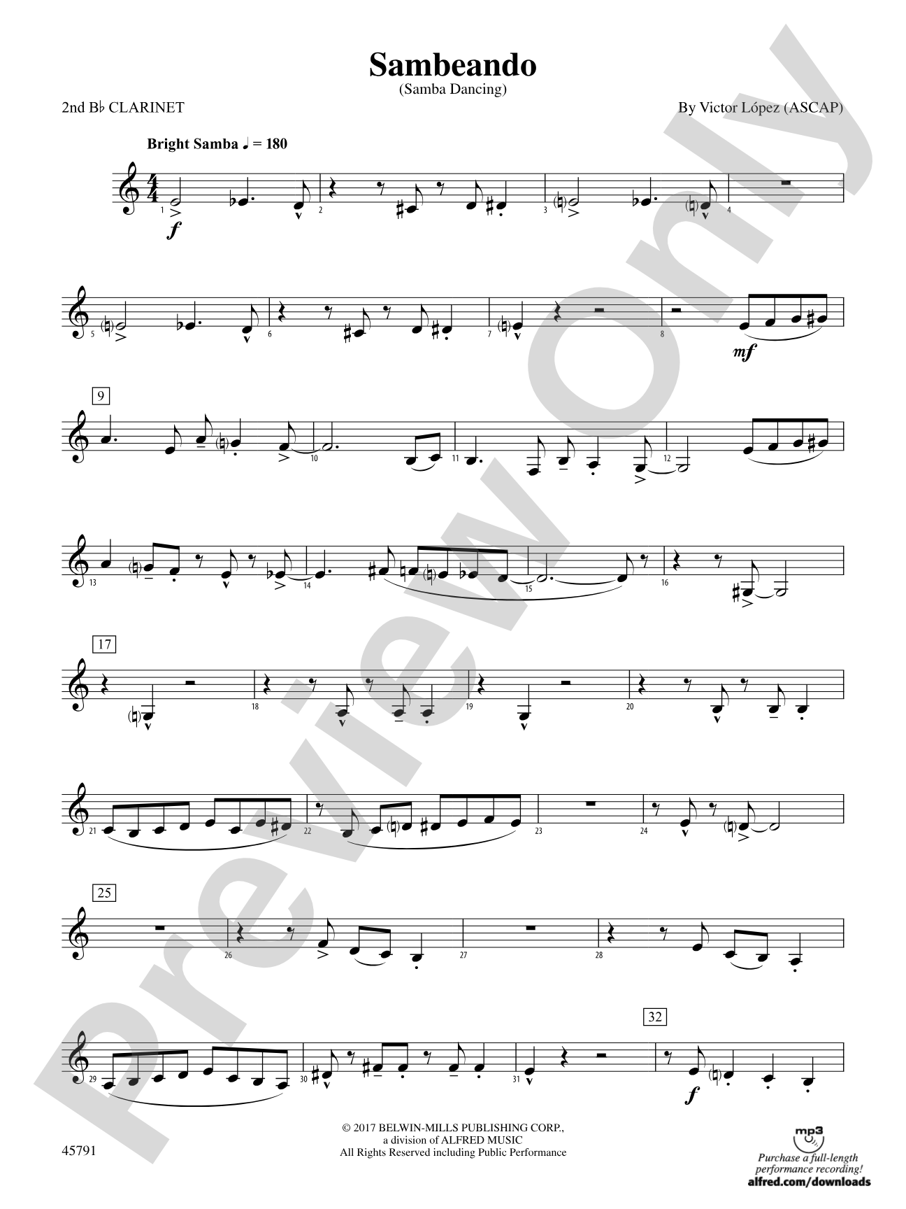 Sambeando: 2nd B-flat Clarinet