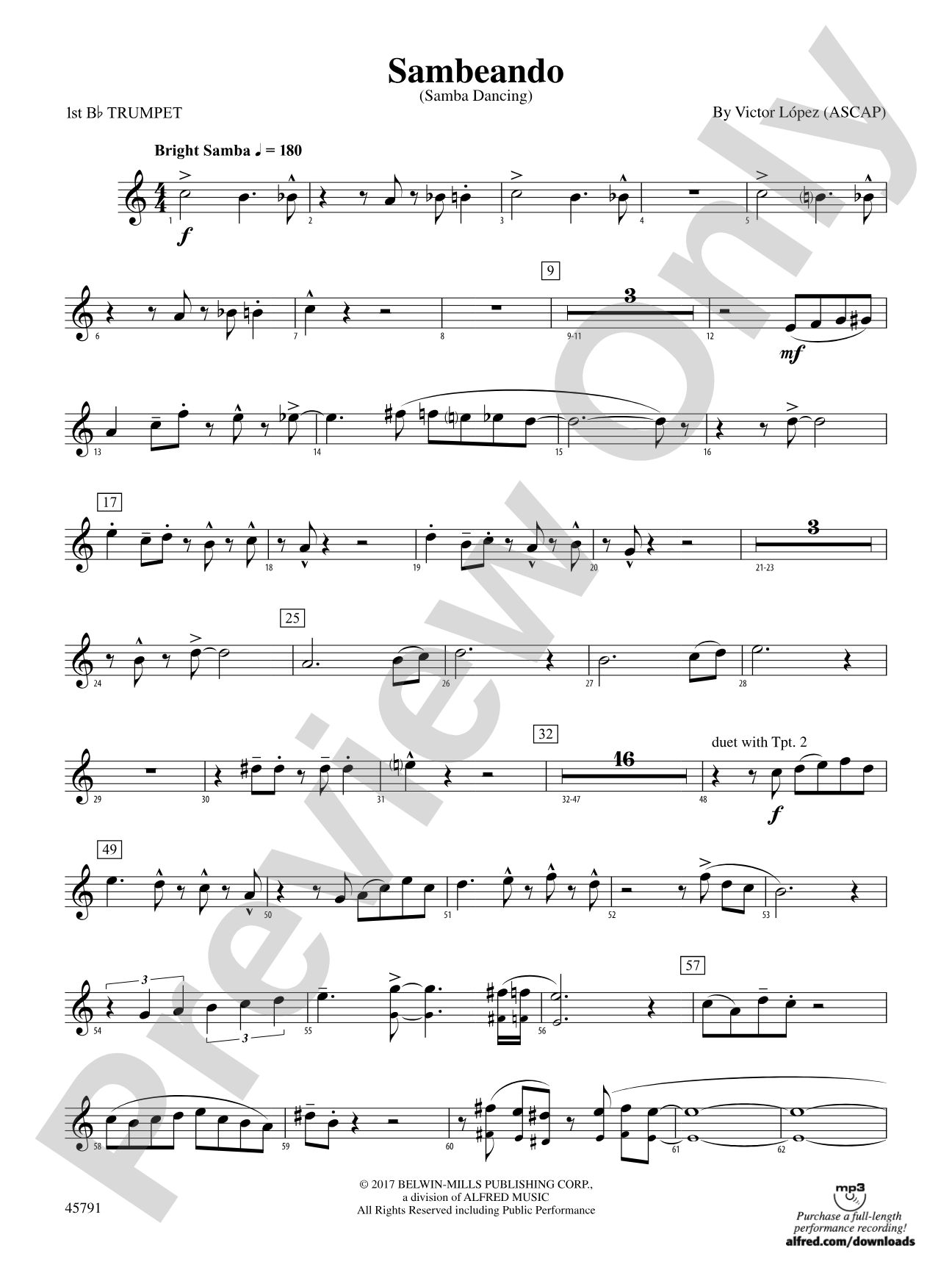Sambeando: 1st B-flat Trumpet