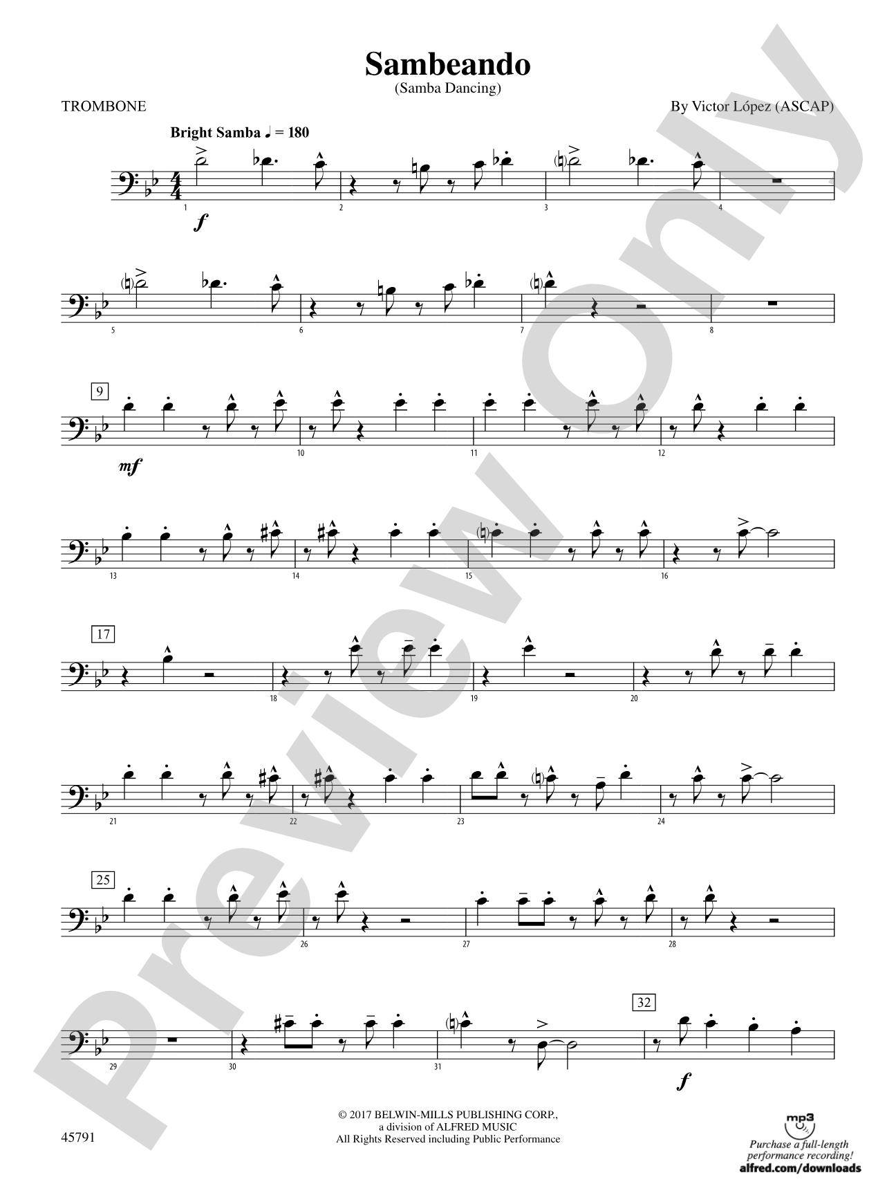 Sambeando: 1st Trombone