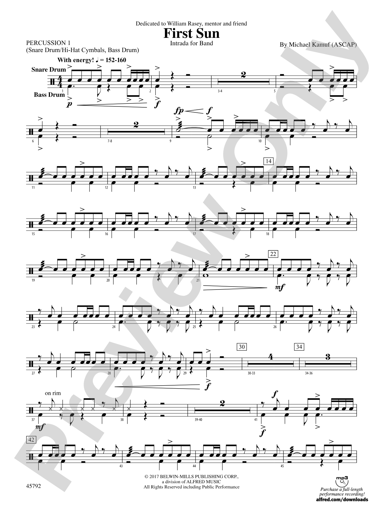 First Sun: 1st Percussion