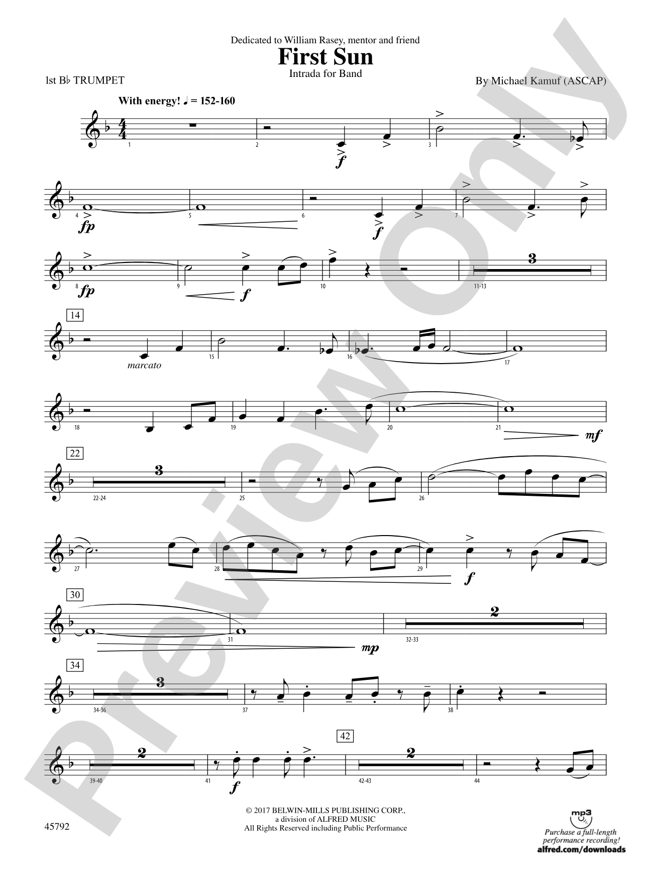 First Sun: 1st B-flat Trumpet
