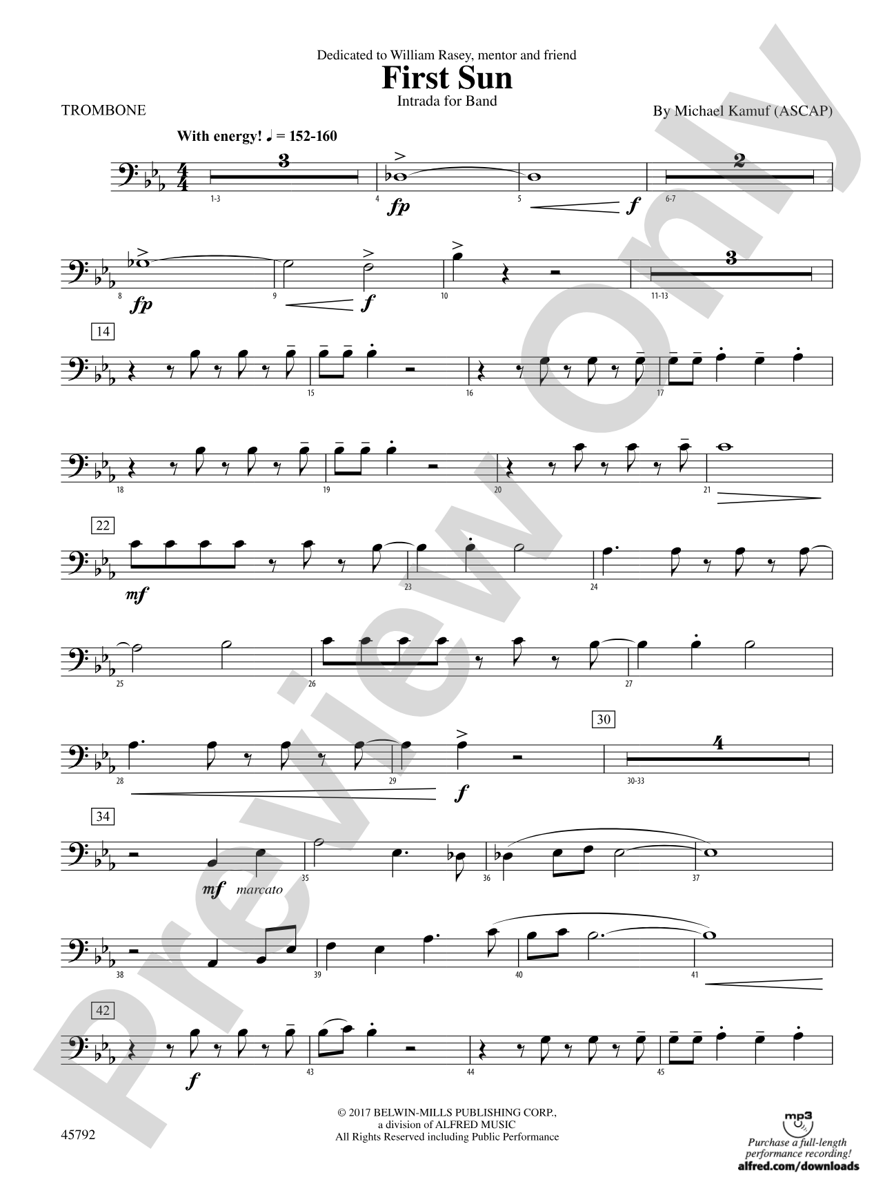 First Sun: 1st Trombone